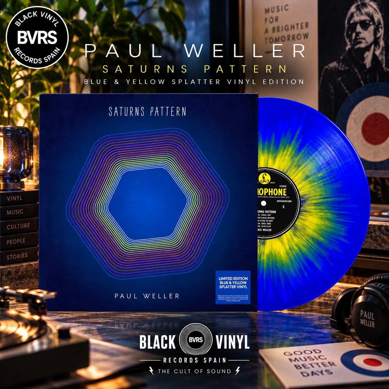 Paul Weller - Saturns Pattern Blue & Yellow Splatter Vinyl – Black
