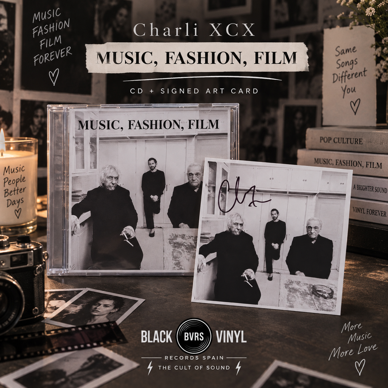 Charli XCX – Music, Fashion, Film | CD + Art Card Firmada – Black