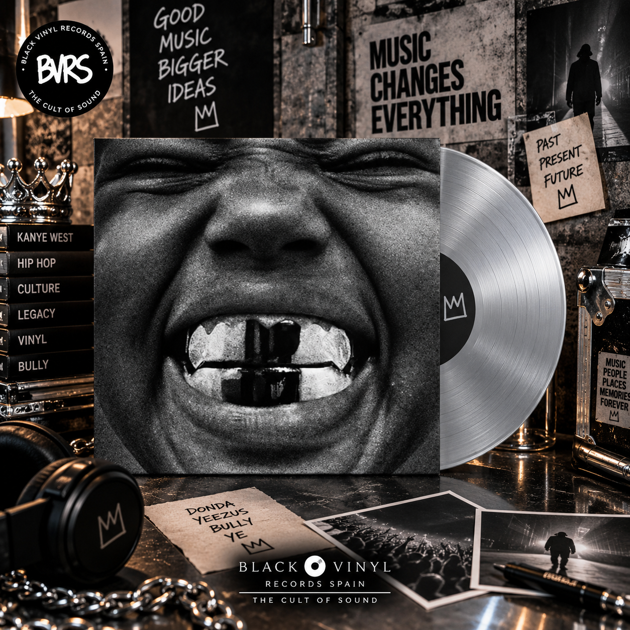YE (Kanye West) – BULLY LP · Silver/Chrome Vinyl · – Black Vinyl