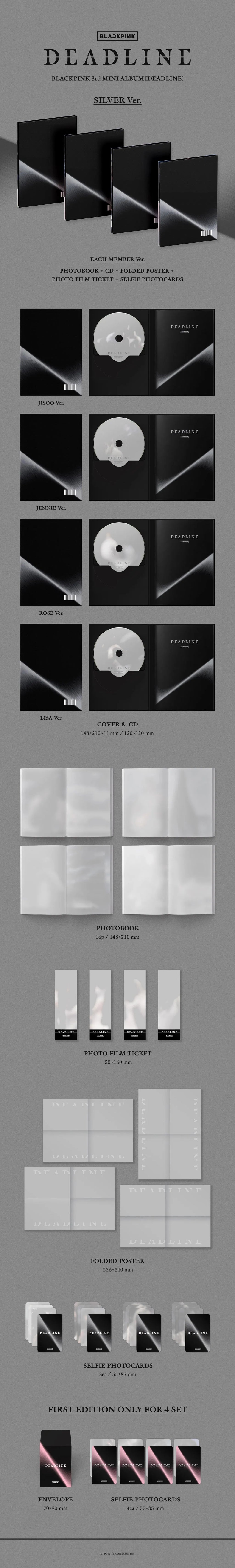 Blackpink - Deadline - 3rd Mini Album Jisoo Int. Silver edition