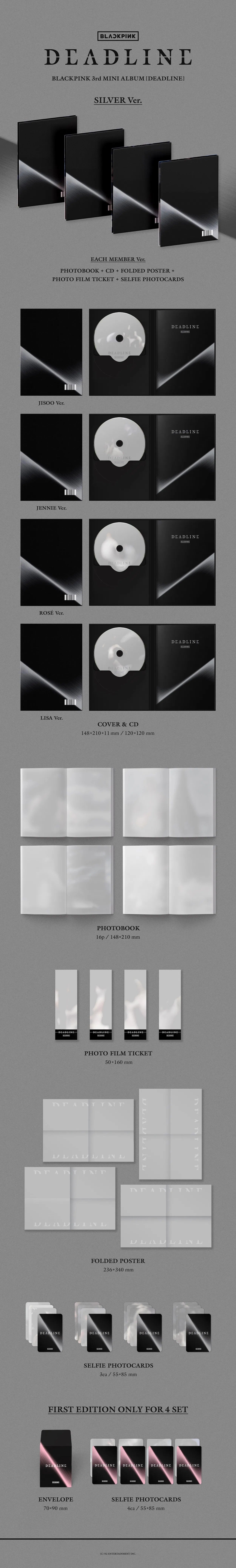 Blackpink - Deadline - 3rd Mini Album Jisoo Int. Silver edition
