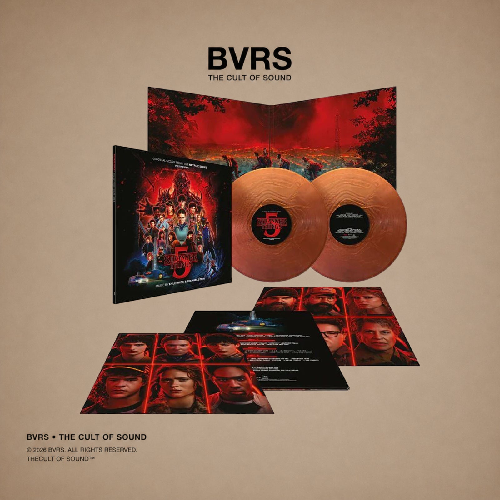Kyle Dixon & Michael Stein - Stranger Things 5 (Original Score - Volume 1) (Metallic Bronze Vinyl) 2LP
