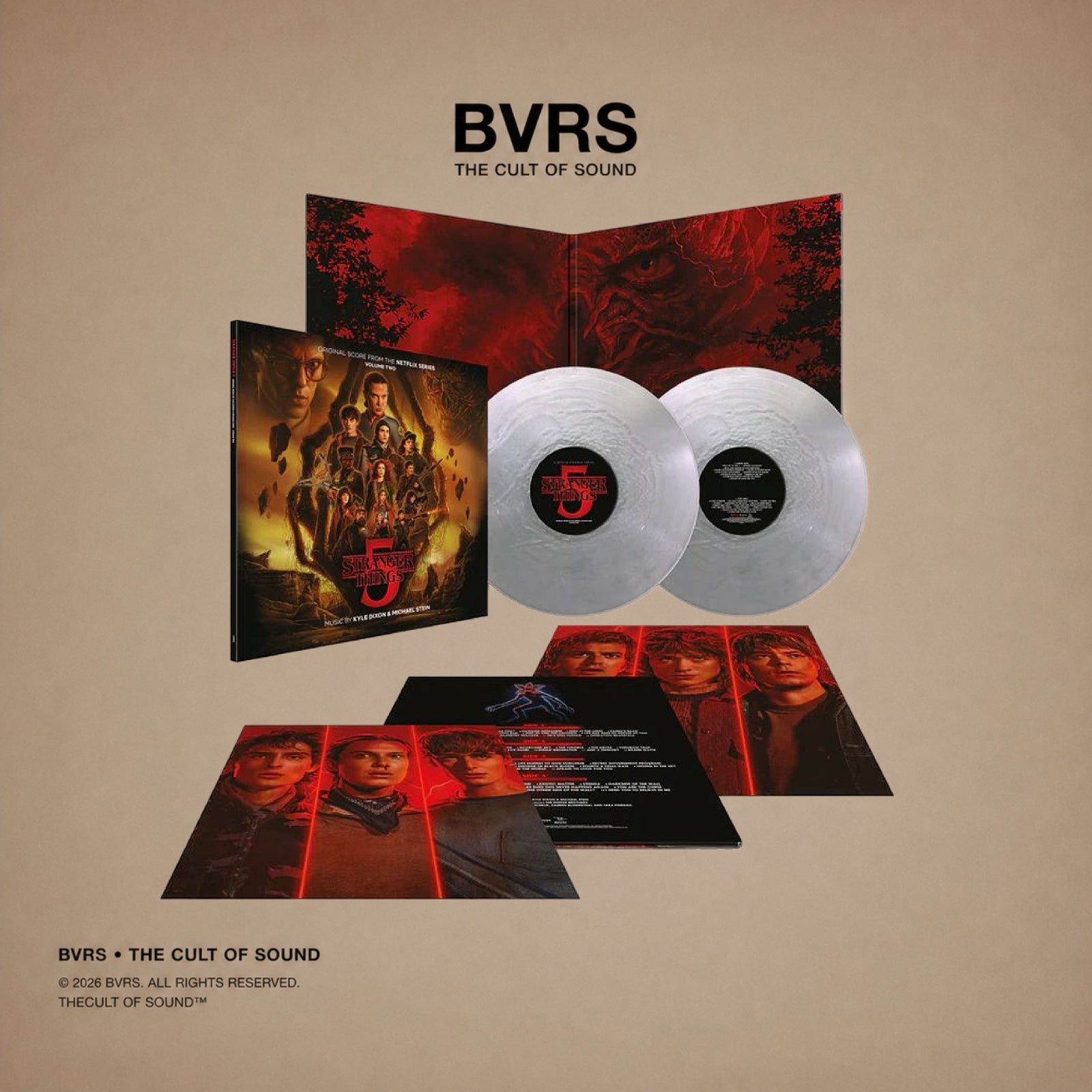 Kyle Dixon & Michael Stein - Stranger Things 5 (Original Score - Volume 2) (Metallic Silver Vinyl) 2LP