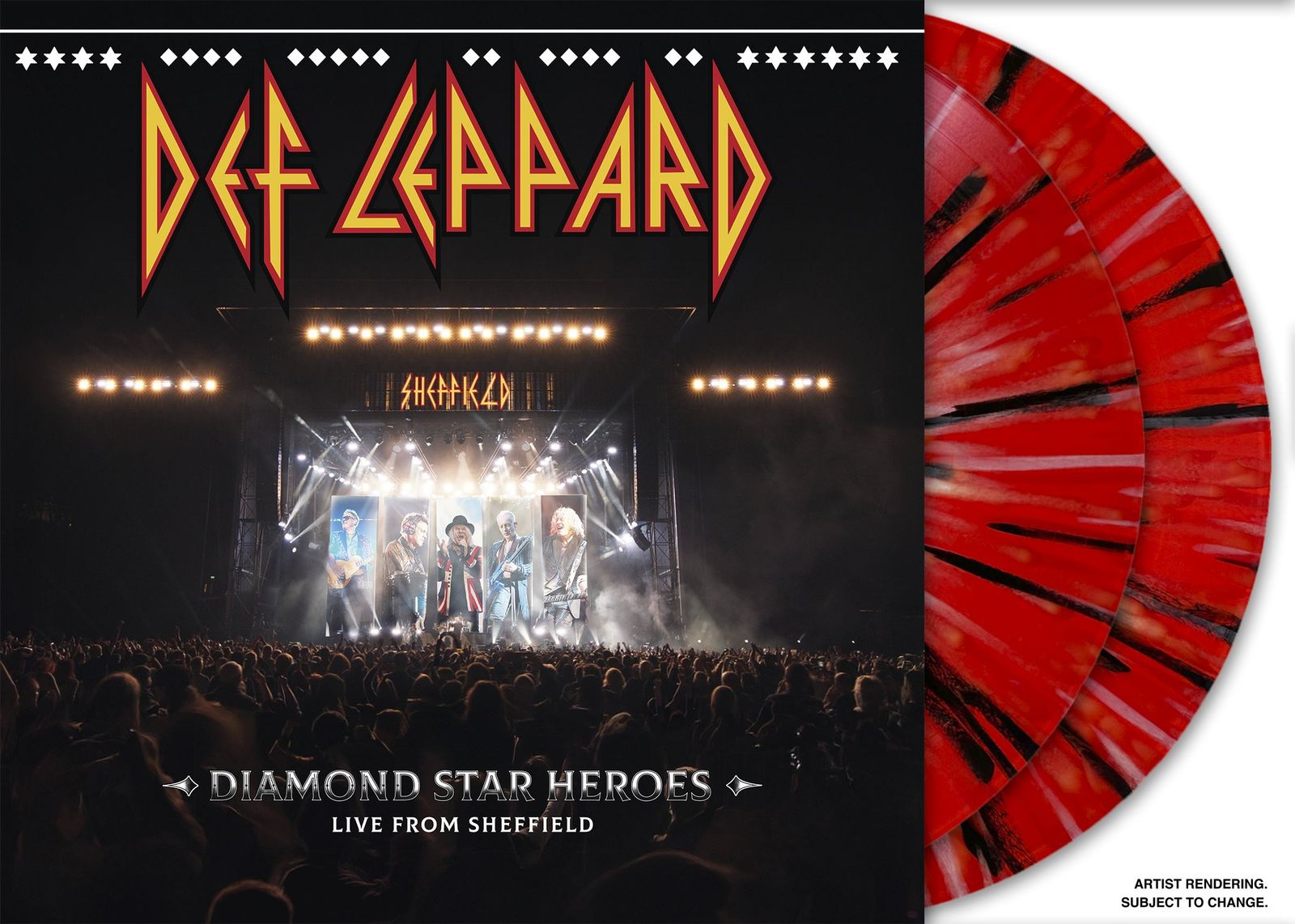 Def Leppard: Diamond Star Heroes Live From Sheffield (Limited Edition) (Black, Red & White Splatter Vinyl) 2 LPs