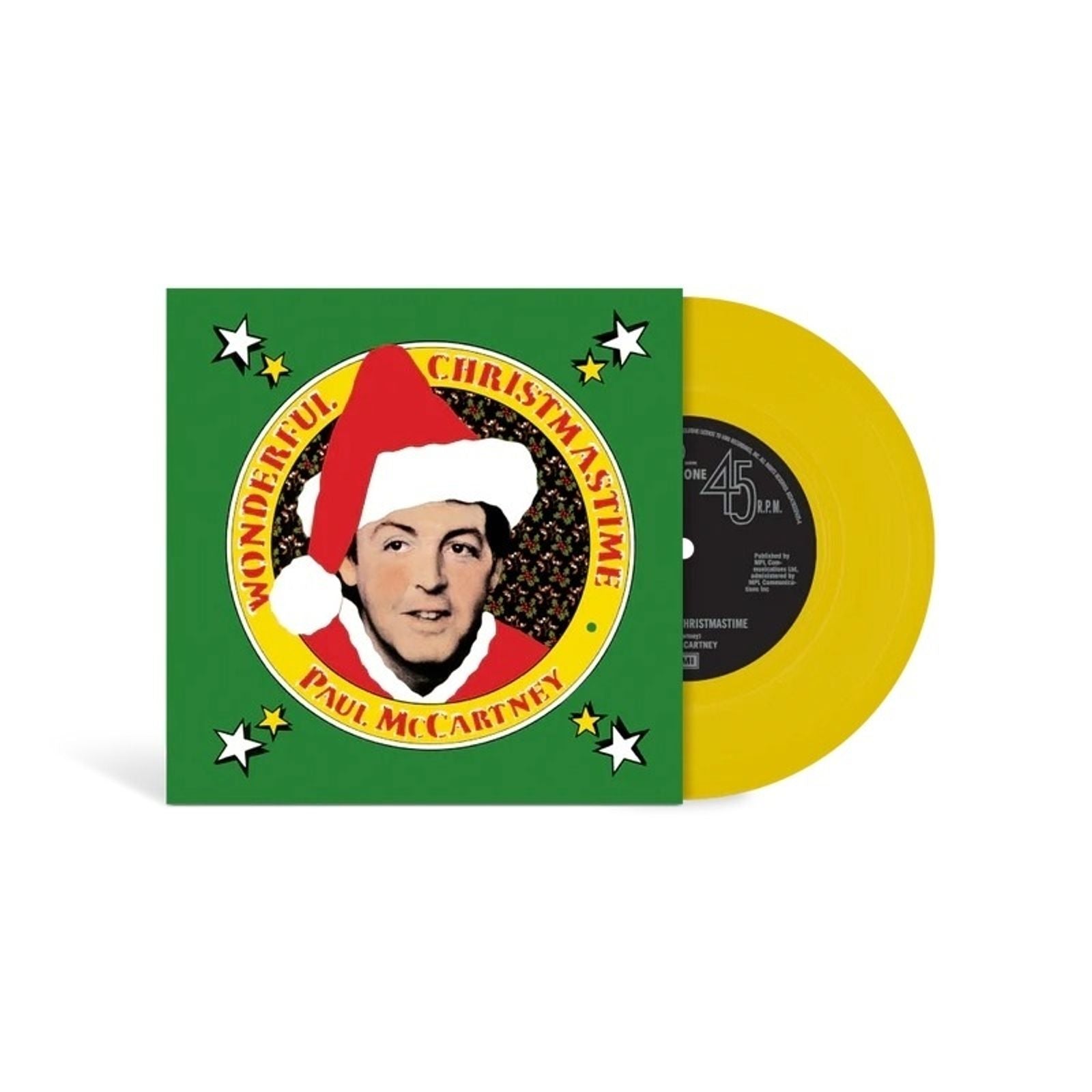 Paul McCartney Wonderful Christmastime / Rudolph The Red-Nosed Reggae (Limited Edition) (Canary Yellow Vinyl) Single 7"