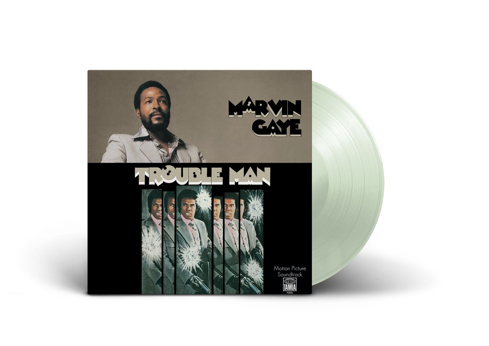MARVIN GAYE - Trouble Man - Limited Edition Coke Bottle Green Vinyl LP - Black Vinyl Records Spain