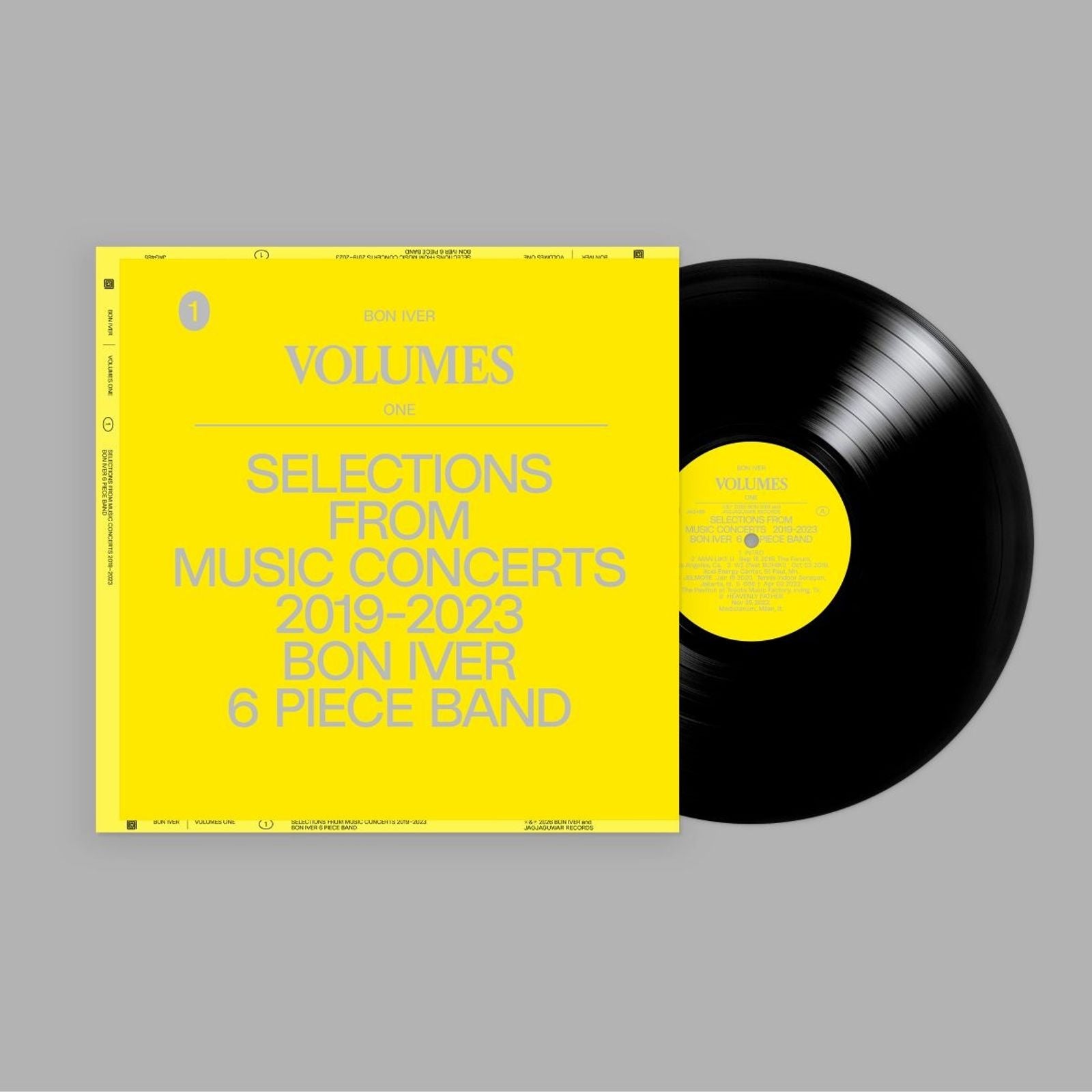 Bon Iver Volumes: One - Selections From Music Concerts 2019-2023 Bon Iver 6 Piece Band LP - Black Vinyl Records Spain