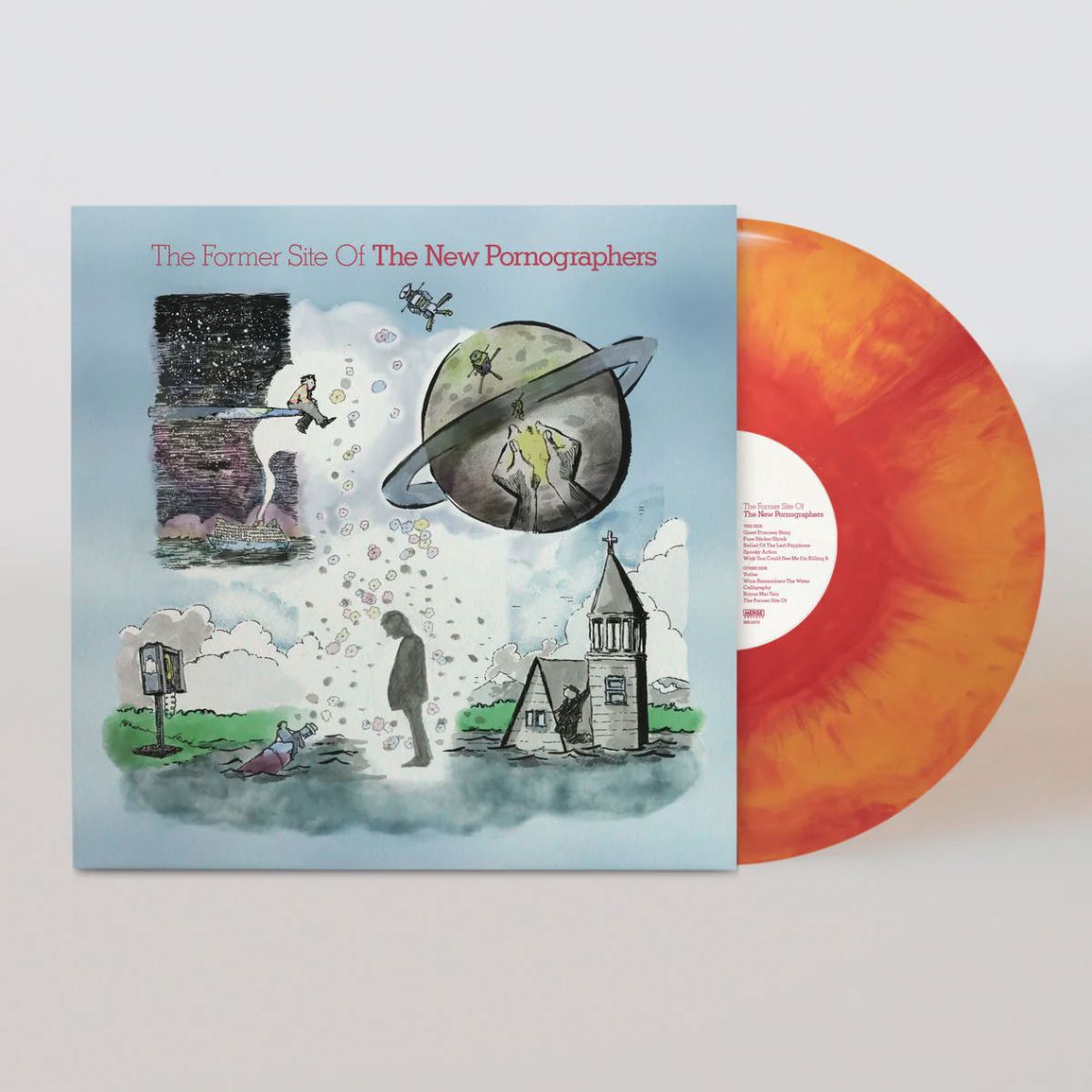 The New Pornographers: The Former Site Of (Limited Indie Edition) (Orange & Red Marble Vinyl) LP