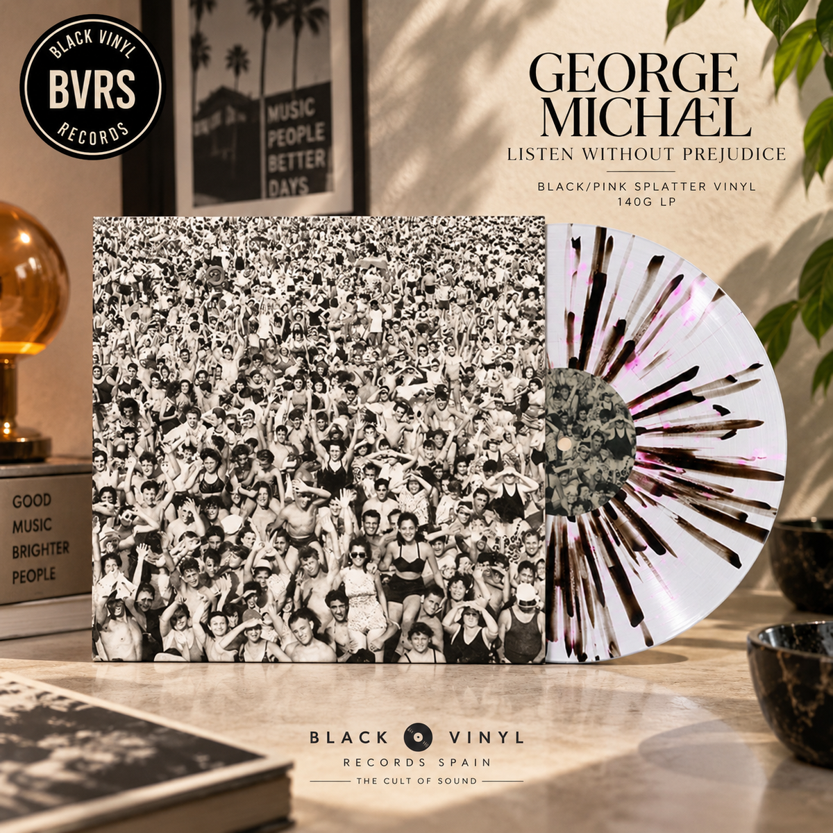George Michael - Listen Without Prejudice - Black/Pink Splatter Vinyl 140g LP
