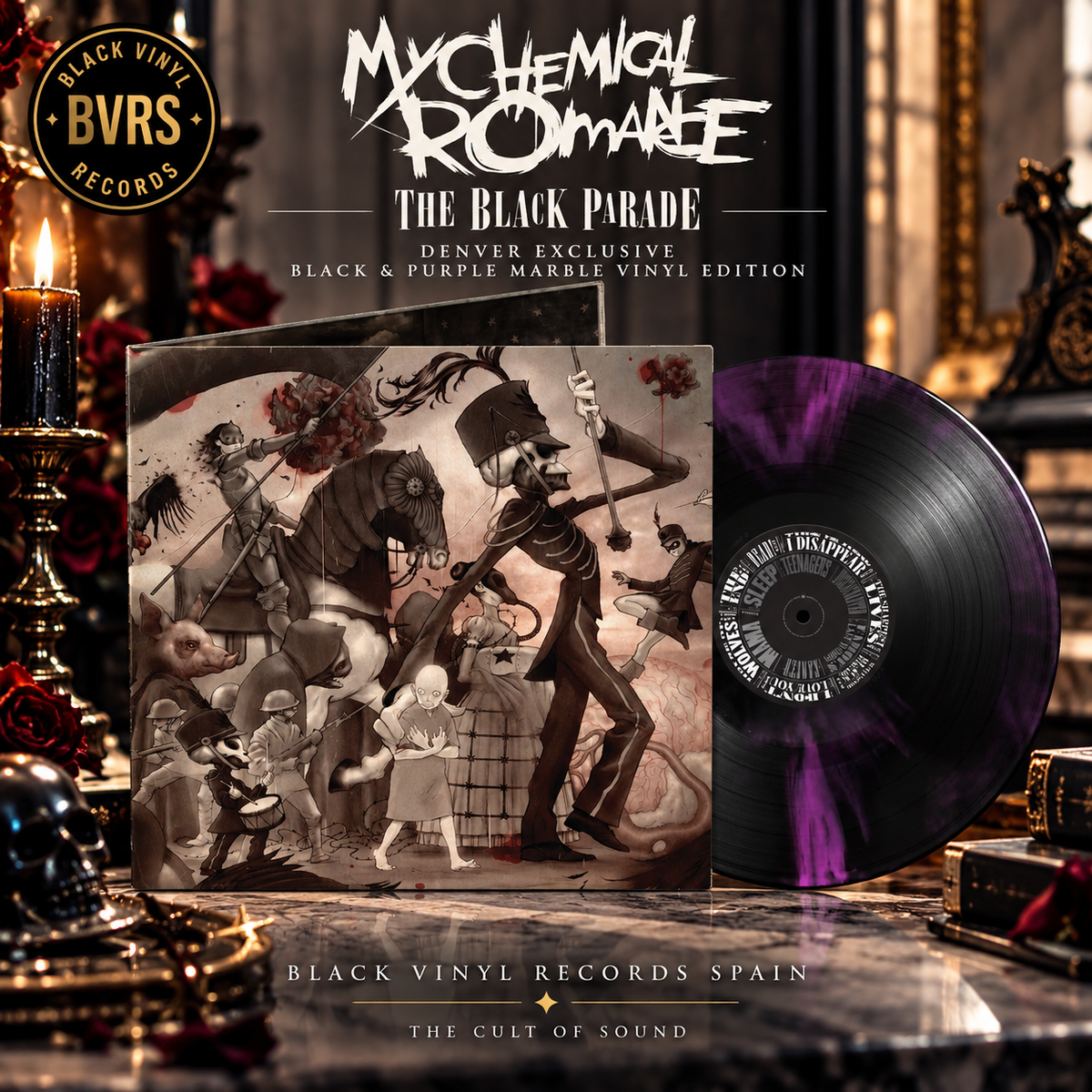 My Chemical Romance - The Black Parade - Denver Exclusive Black & Purple Marble Vinyl Edition