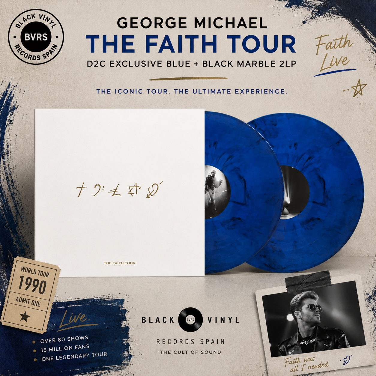 George Michael - The Faith Tour (D2C Exclusive Blue + Black Marble 2LP)