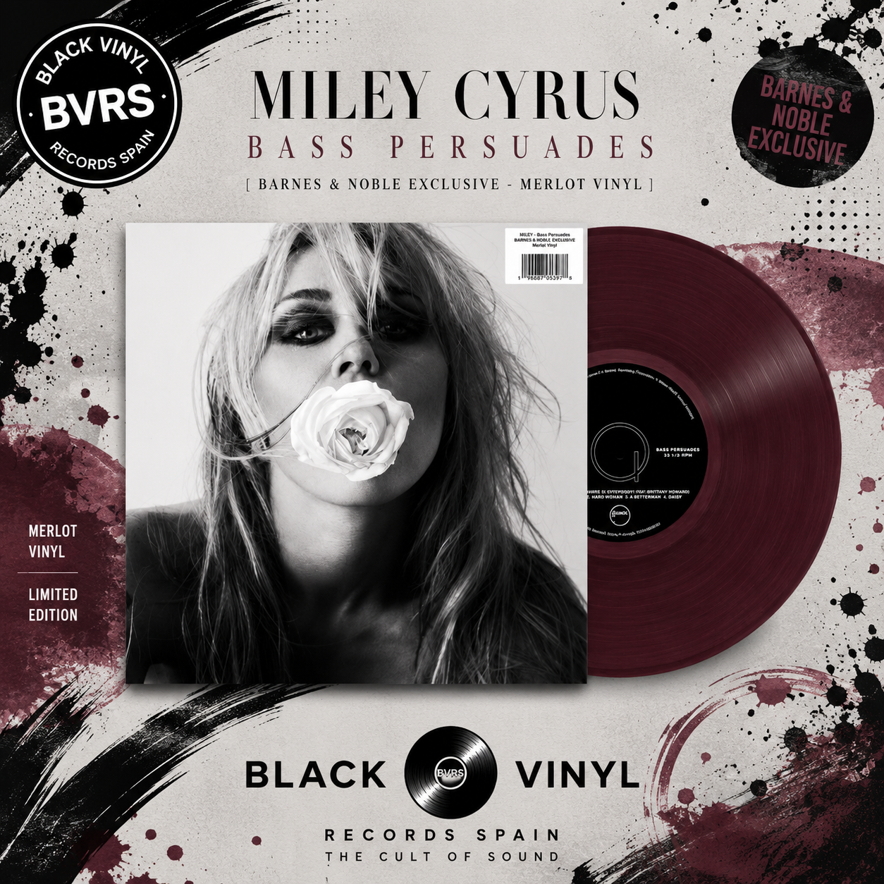 Miley Cyrus - Bass Persuades [Merlot Vinyl] [Barnes & Noble Exclusive] USA