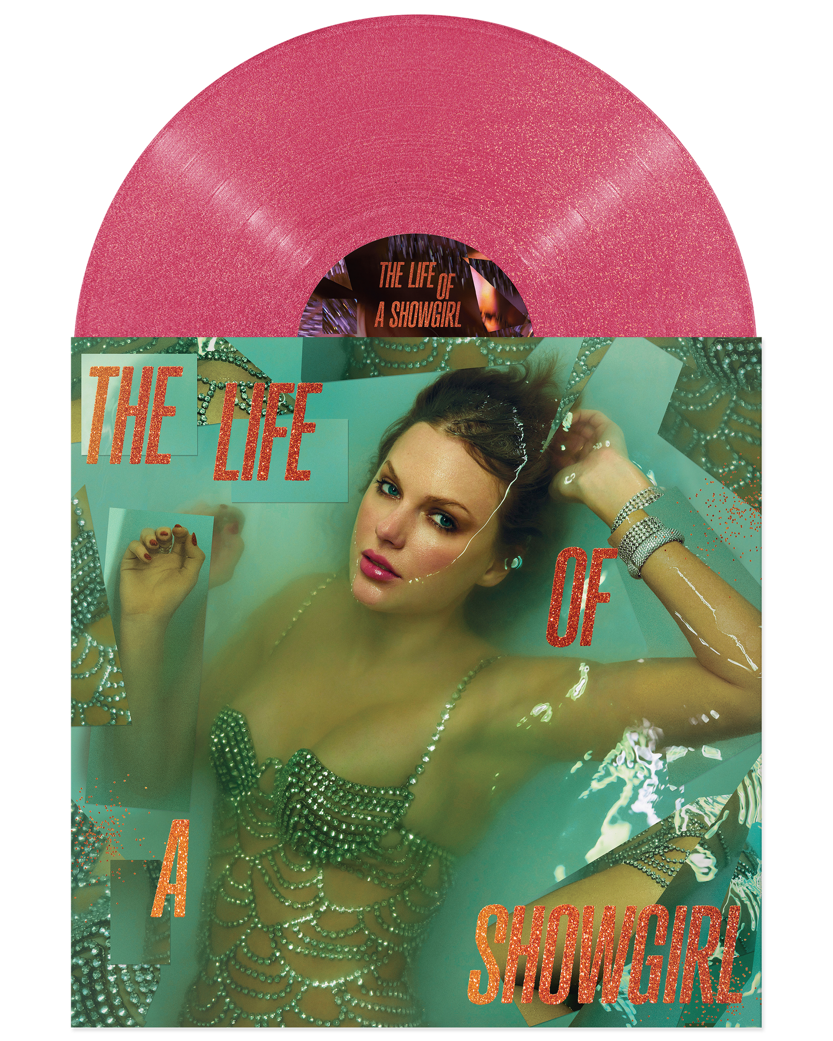 TAYLOR SWIFT The Life of a Showgirl: Sequins Are Forever Magenta Glitter Vinyl USA