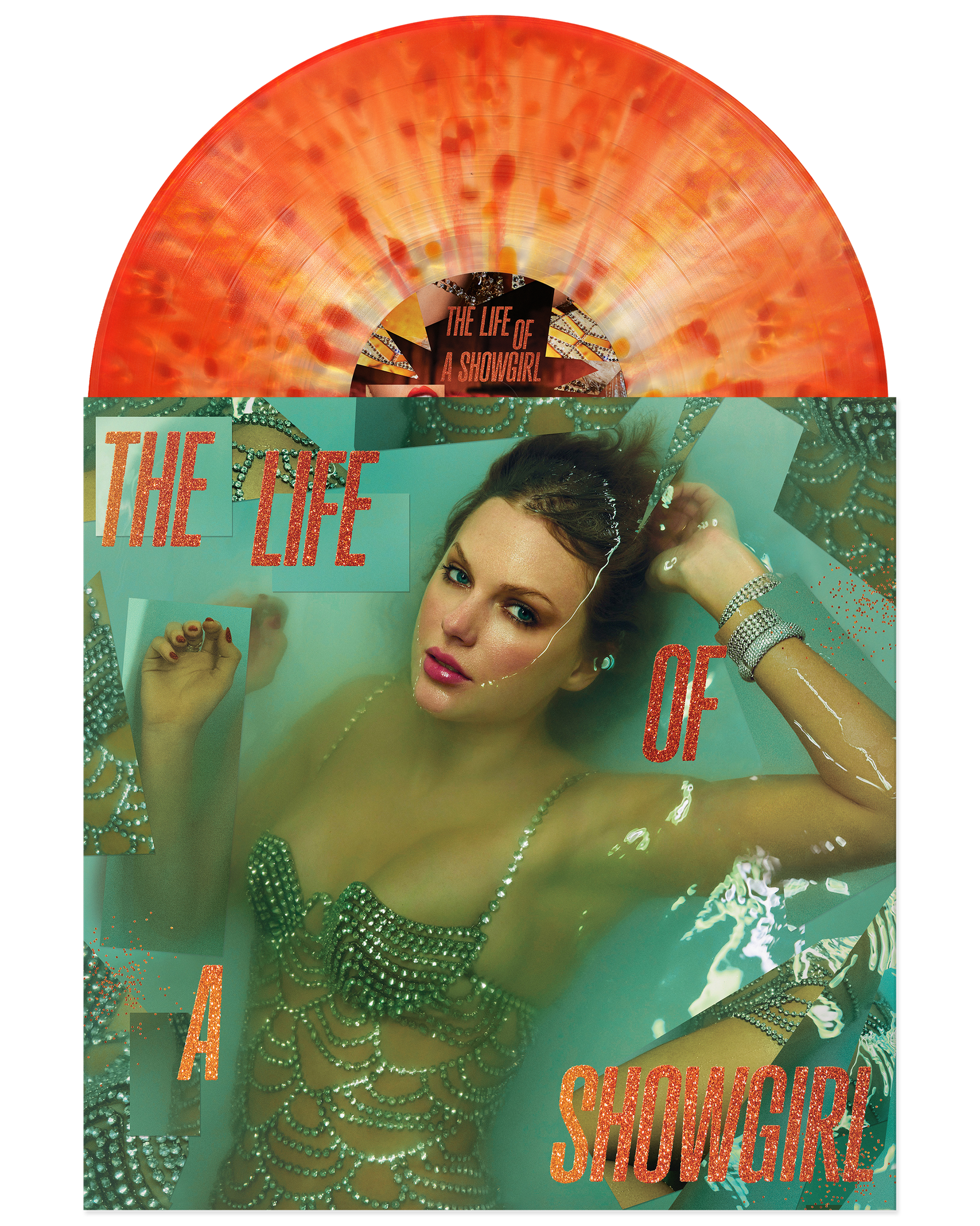 TAYLOR SWIFT The Life of a Showgirl: Lit My Sky Up Orange Metallic Vinyl USA