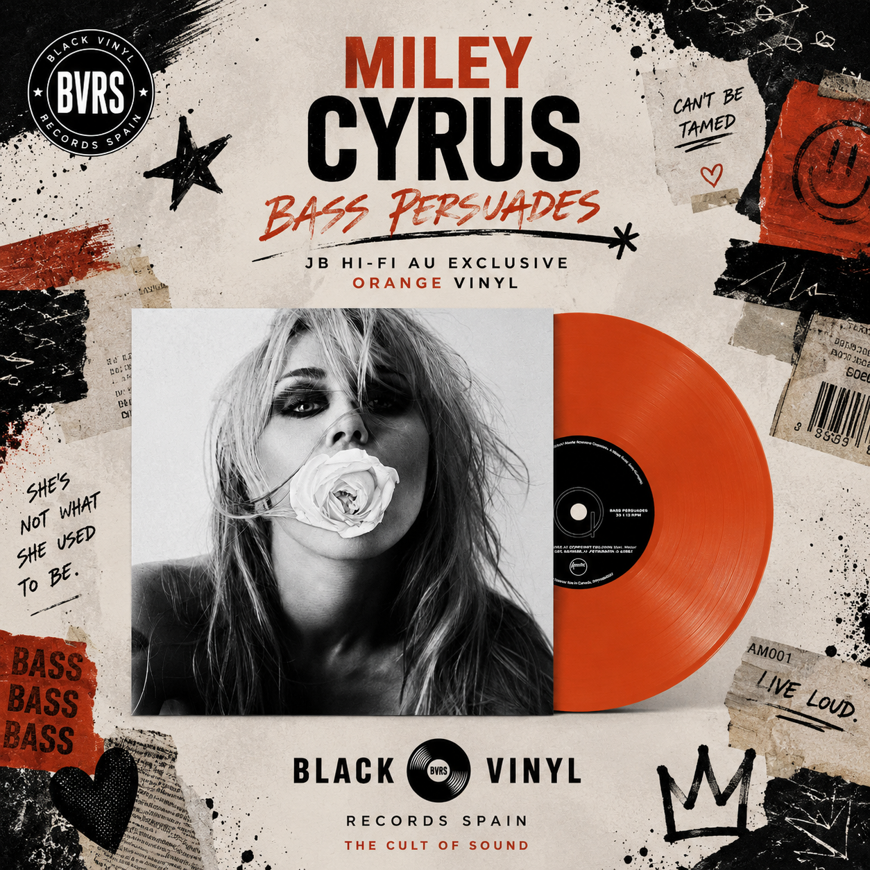 Miley Cyrus - Bass Persuades (JB Hi-Fi AU Exclusive Orange Vinyl) IMPORT