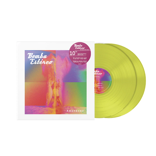 Bomba Estereo - Amanecer 10 Year Anniversary Highlighter Yellow Vinyl 2LP USA - Black Vinyl Records Spain