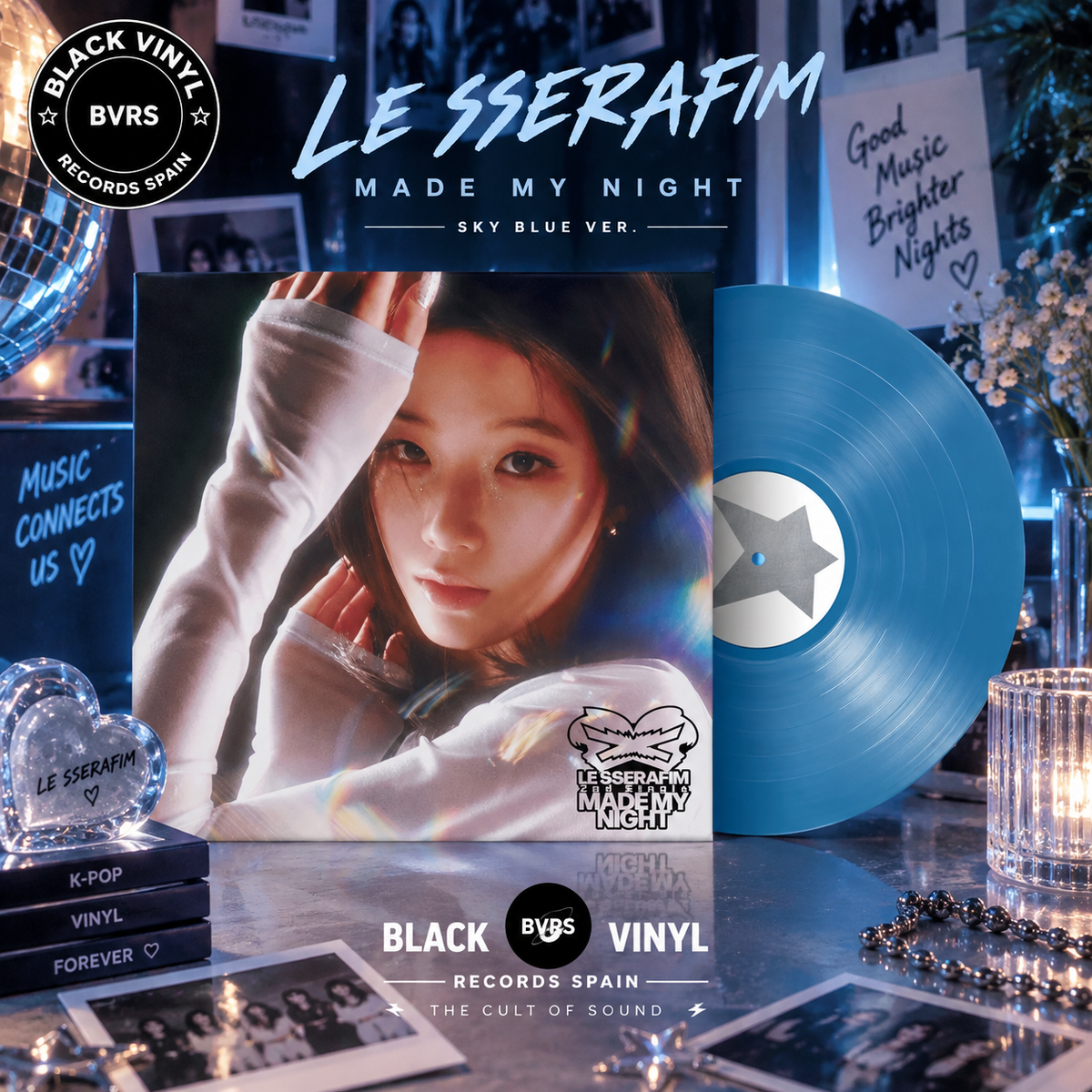 LE SSERAFIM - Made My Night - Vinilo SKY BLUE ver. - USA IMPORT