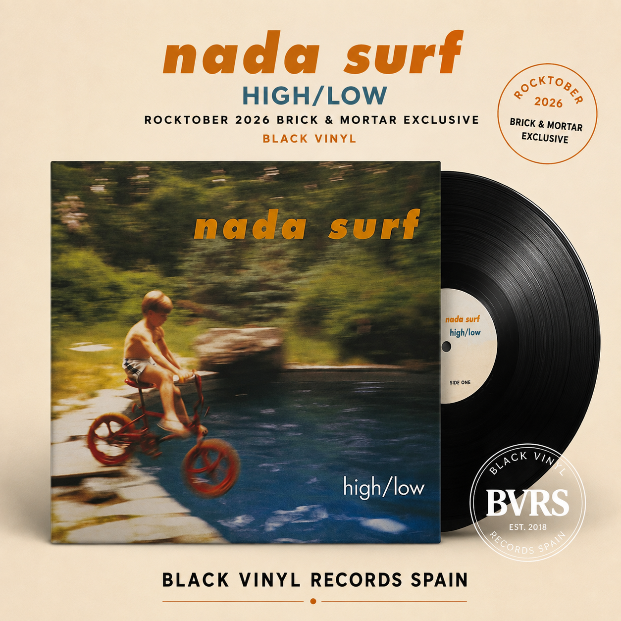 High/Low - Nada Surf - Rocktober 2026 Brick & Mortar Exclusive Black Vinyl