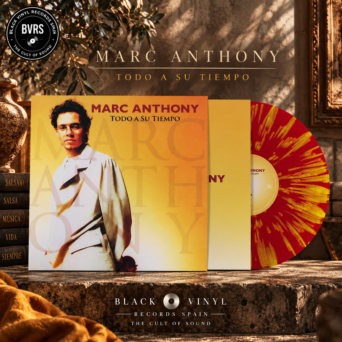 Marc Anthony - Todo A Su Tiempo (Red Sunburst Splatter Vinyl LP) - USA IMPORT