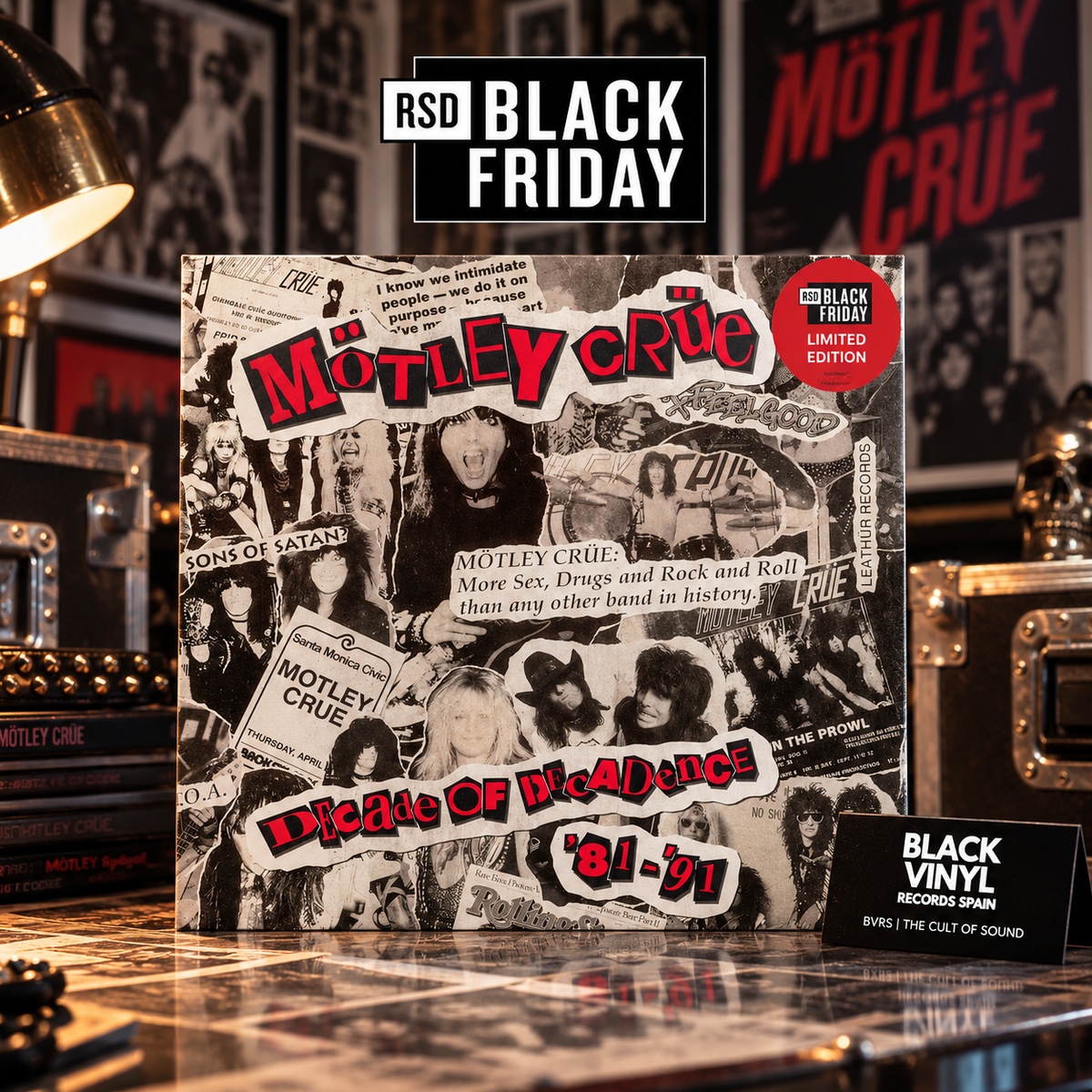 Mötley Crüe - Decade of Decadence '81 - '91 - Black/White Marbled 2LP Gatefold RSD Black Friday 2026 Edition