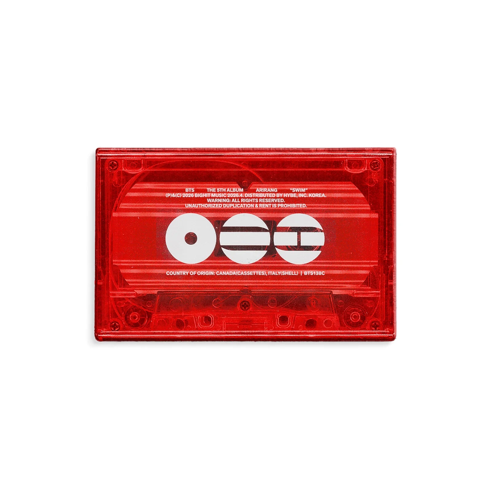 BTS SWIM Cassette IMPORT - Black Vinyl Records Spain