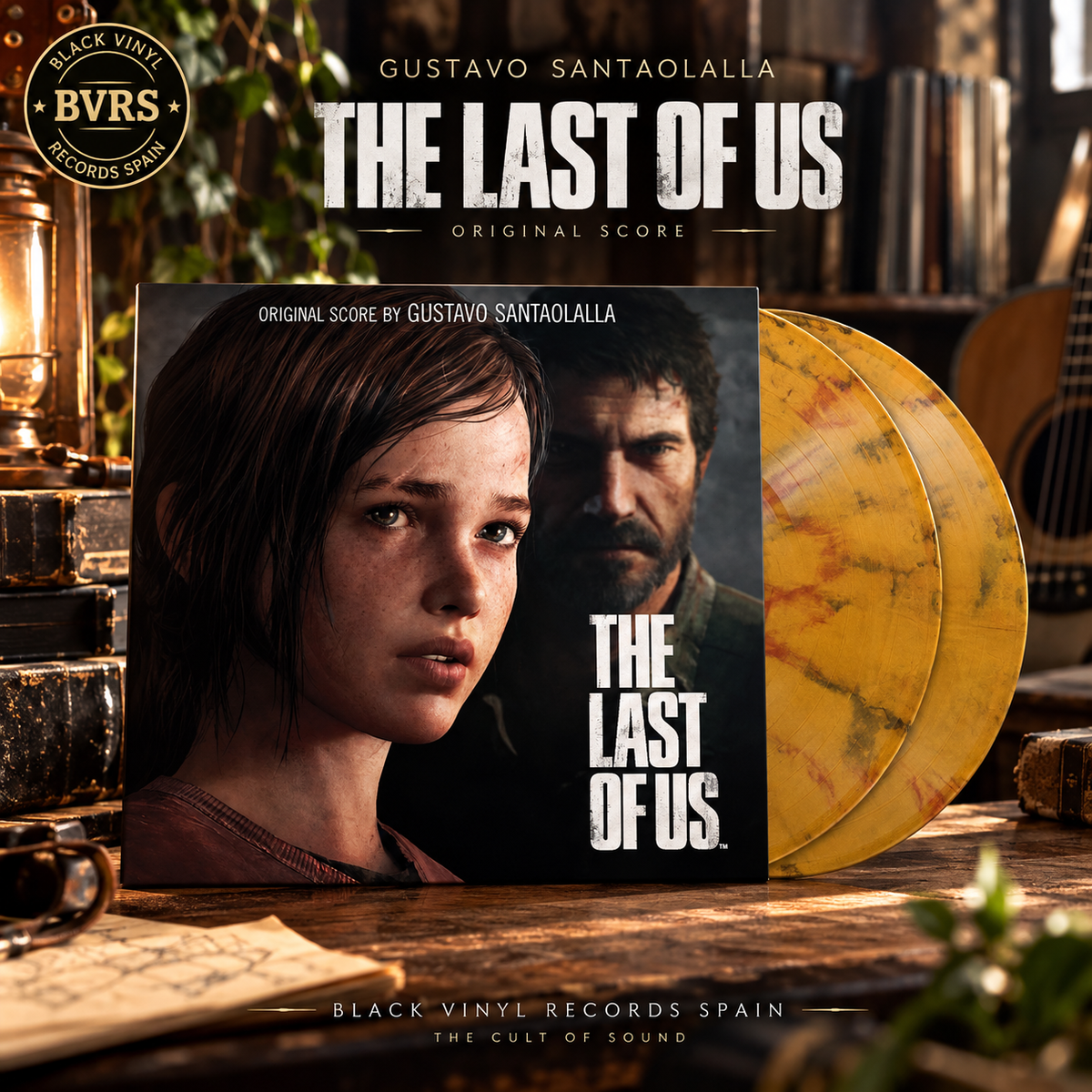 Gustavo Santaolalla - The Last of Us - Limited Numbered Yellow, Red & Black Marbled Vinyl Edition (2LP, 180g)