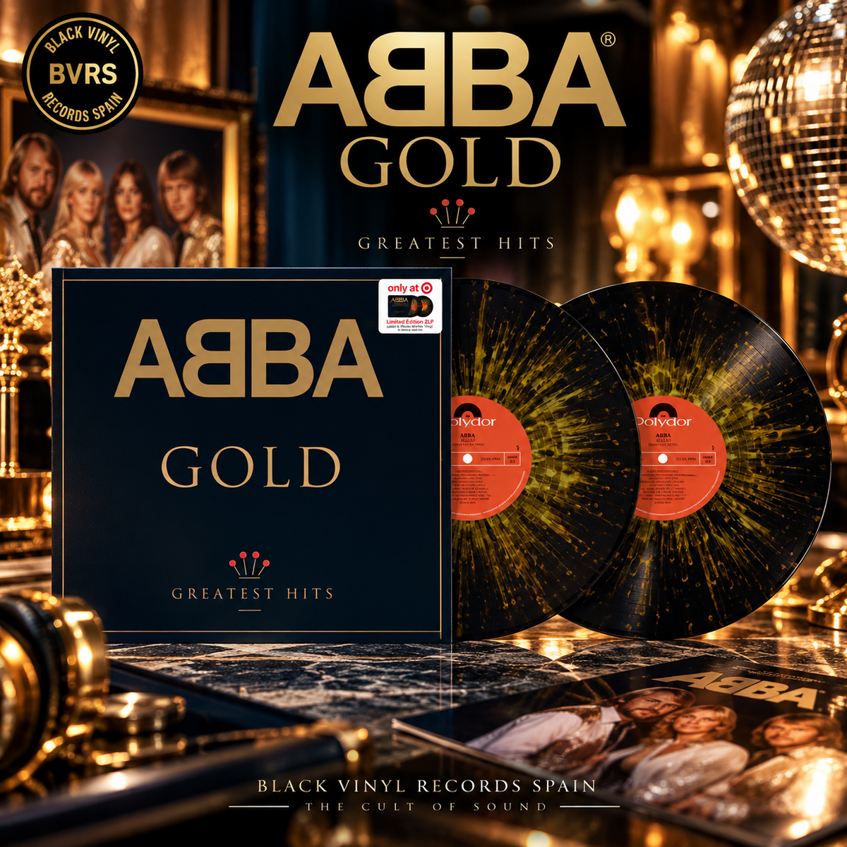 ABBA - Gold - Target Exclusive Gold & Ebony Marble Vinyl Edition (2LP)