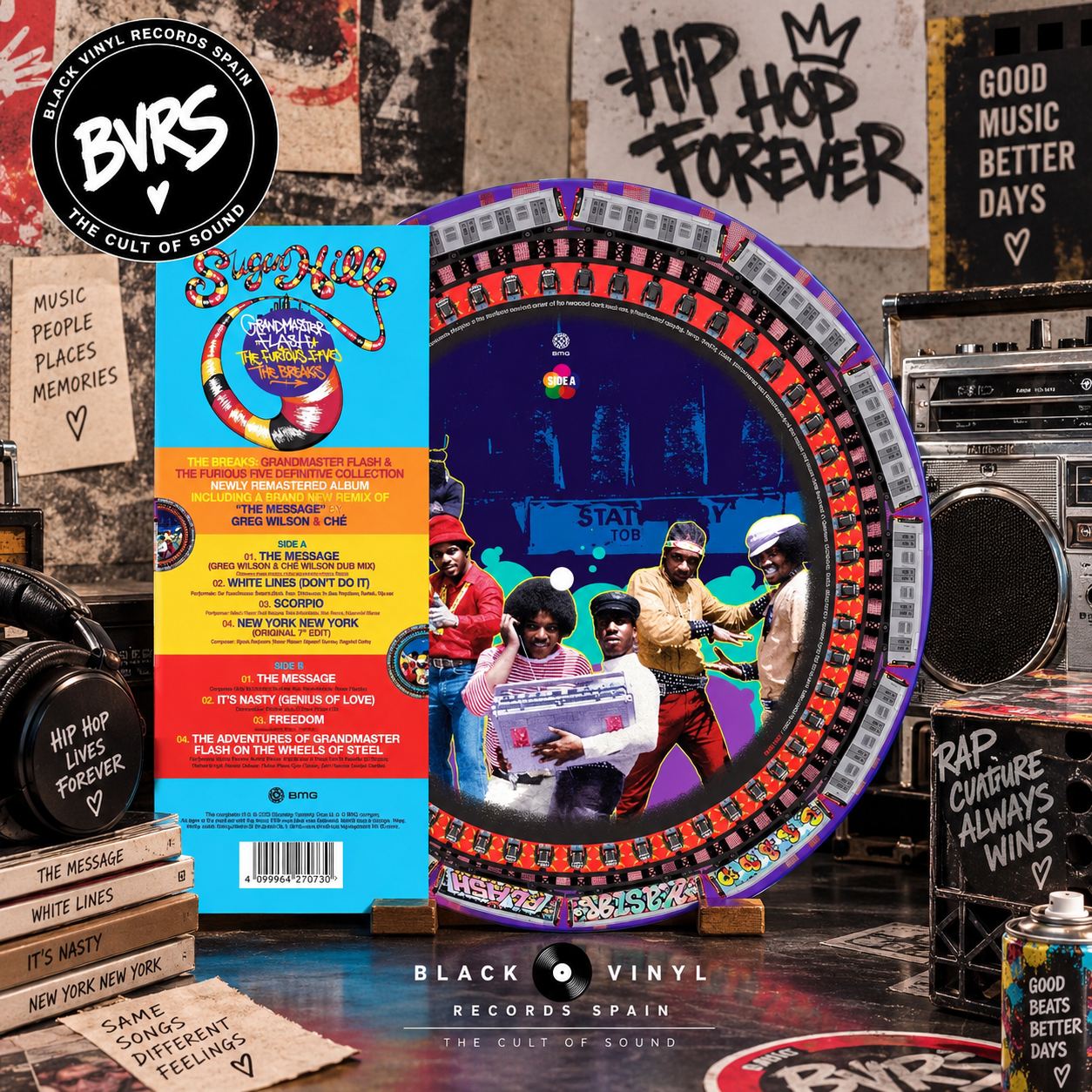 Grandmaster Flash & The Furious Five – The Breaks: Definitive Collection (Limited Edition) [Zoetrope Vinyl LP]