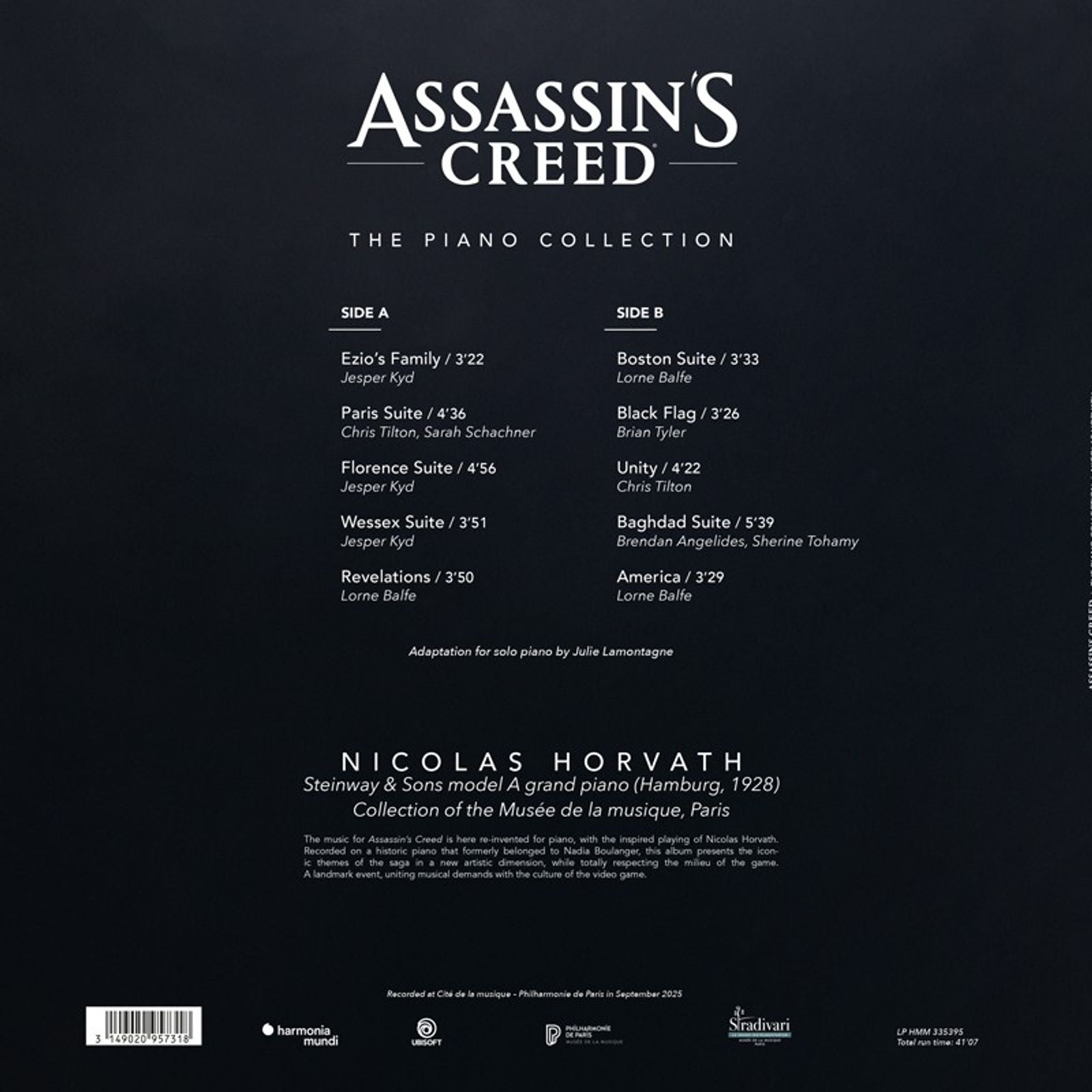 Nicolas Horvath - Assassin's Creed (180g) - Black Vinyl Records Spain