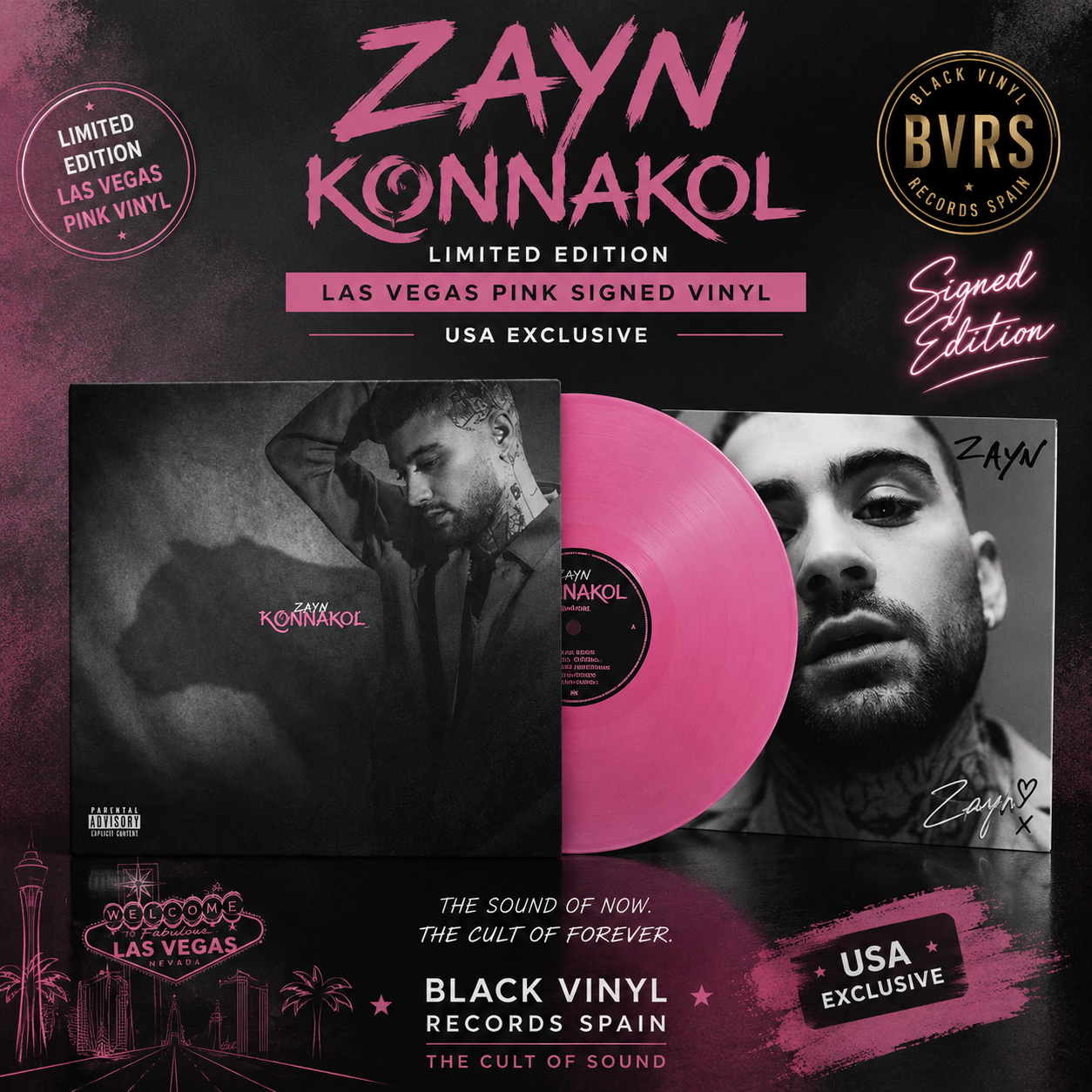 ZAYN - KONNAKOL LIMITED EDITION LAS VEGAS PINK SIGNED VINYL USA