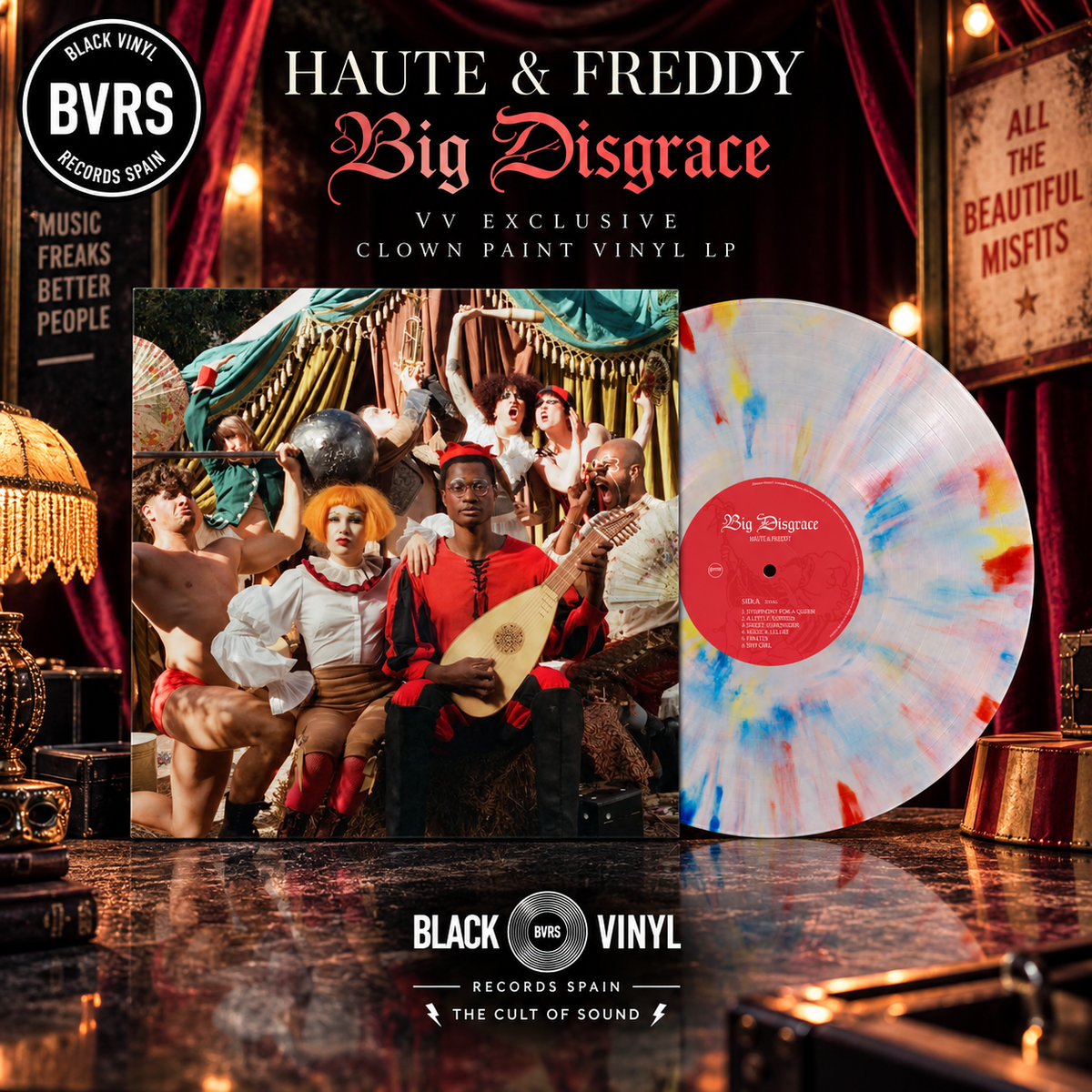 Haute & Freddy - Big Disgrace - VV Exclusive Clown Paint Vinyl LP