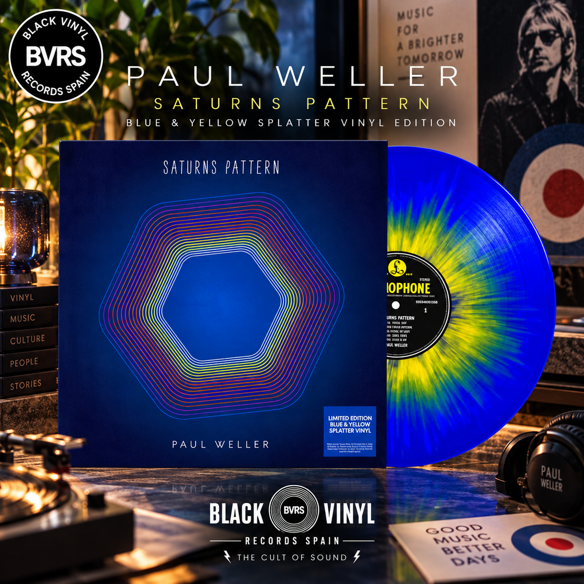 Paul Weller - Saturns Pattern - Blue & Yellow Splatter Vinyl Edition UK IMPORT