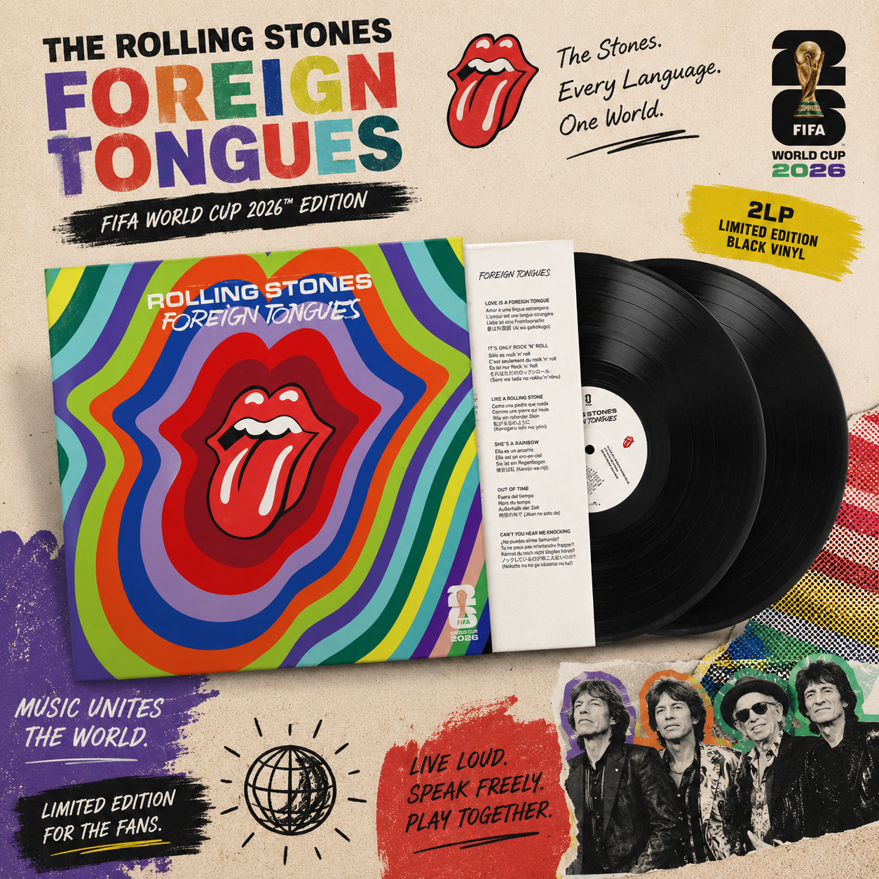 The Rolling Stones - Foreign Tongues (FIFA World Cup 2026 Edition) LP