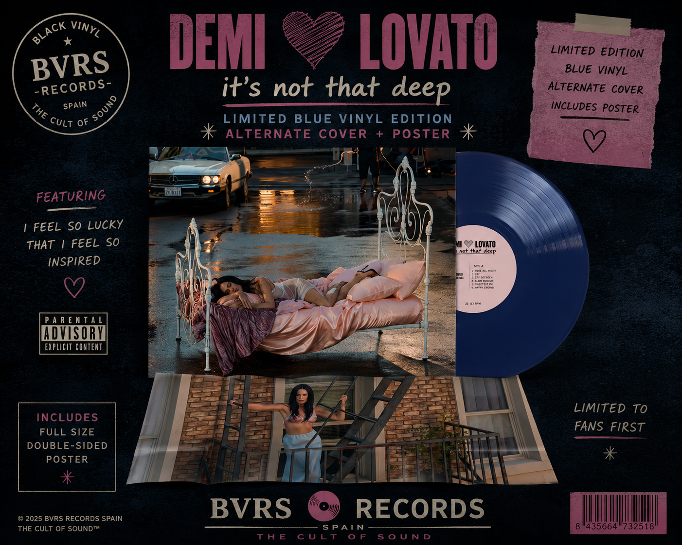 Demi Lovato · It S Not That Deep - Limited Blue Vinyl Edition - Alt Cover with Poster (LP)