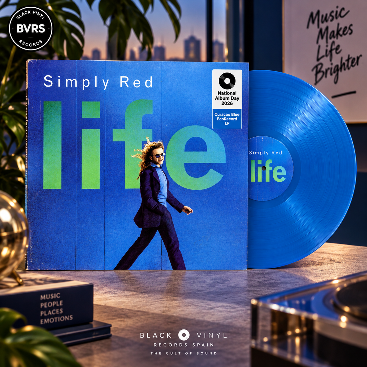 Simply Red - Life (National Album Day 2026 Curacao Blue EcoRecord LP)