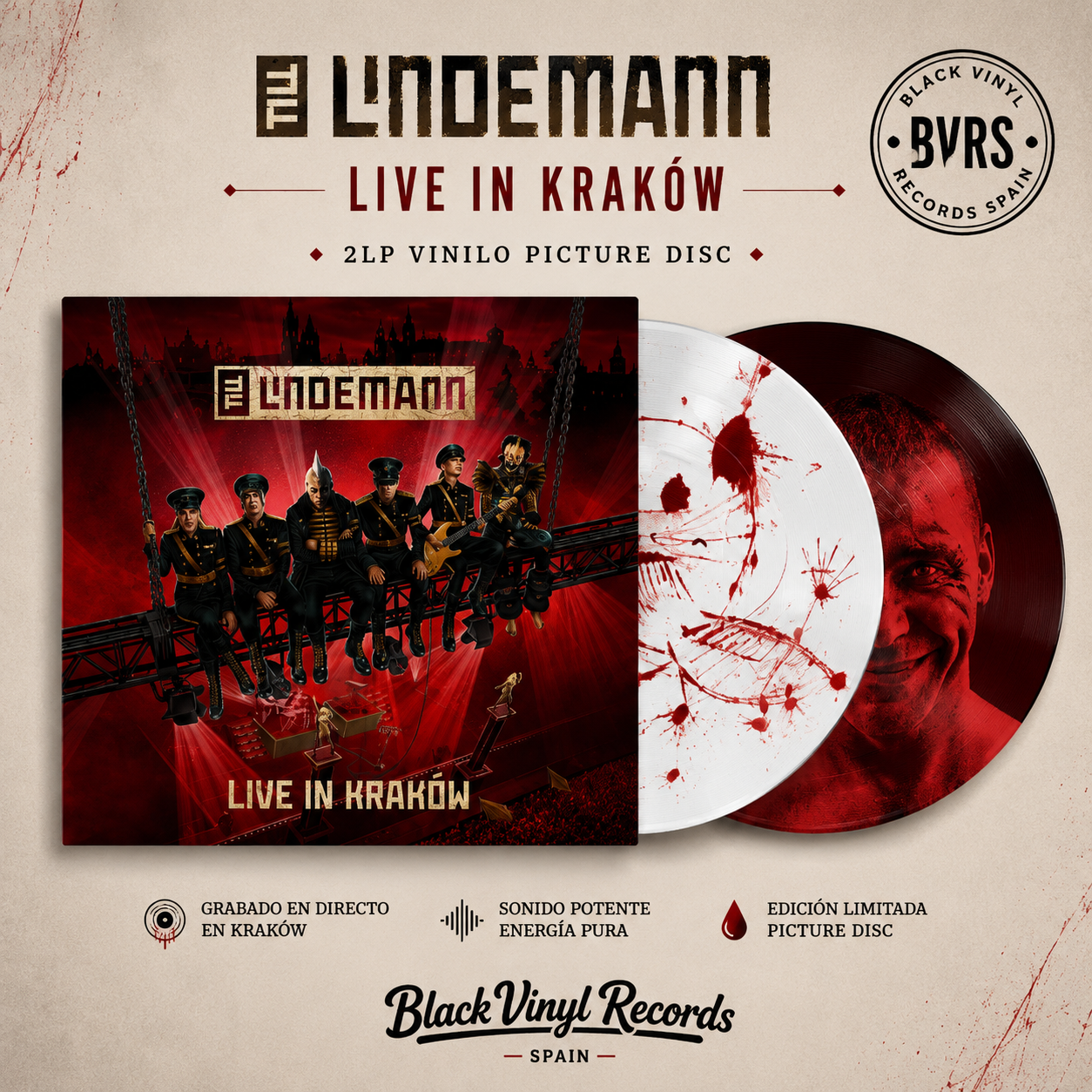 Out of Line Shop Till Lindemann - Live in Krakow (Blood Picture Vinyl) - 2LP