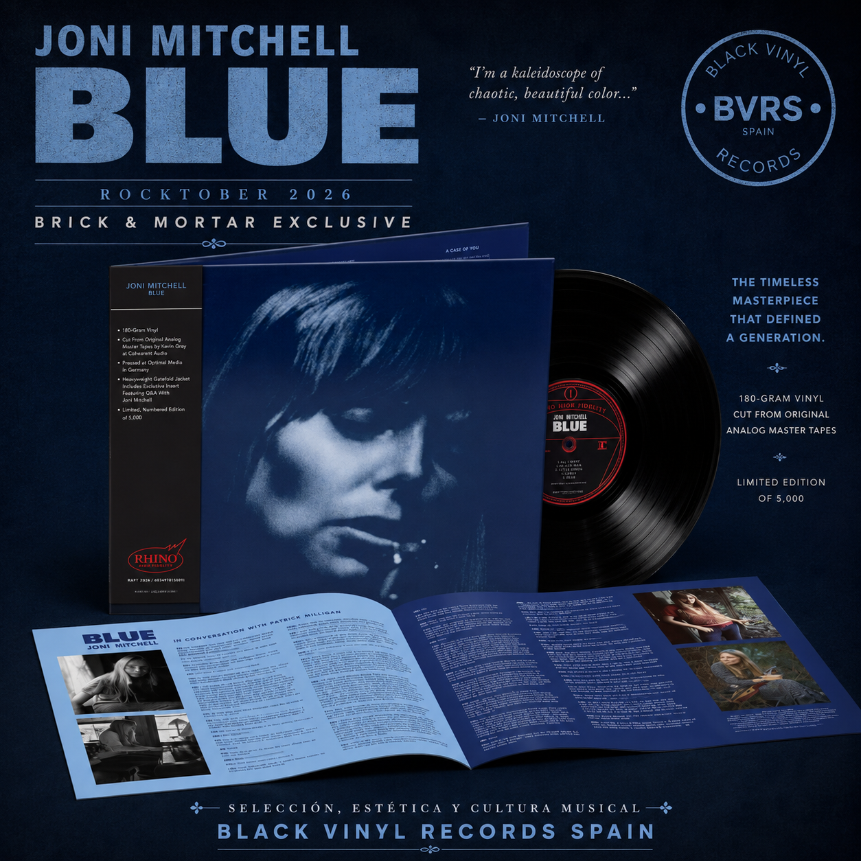 Blue - Joni Mitchell - Rocktober 2026 Brick & Mortar Exclusive (Rhino Hi-Fi)