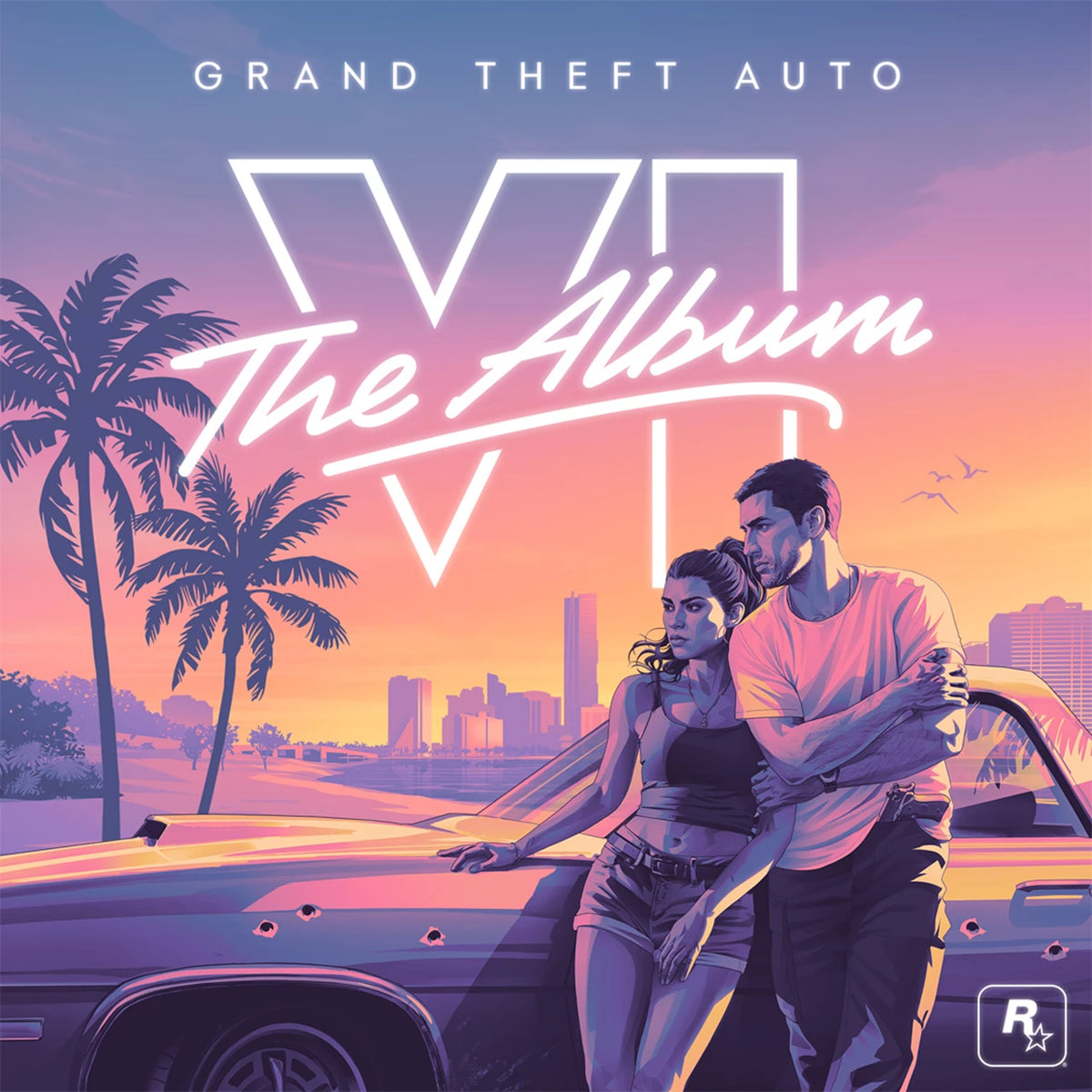 Grand Theft Auto VI: The Album - Indie Pink & White / Blue & White 2LP Vinyl