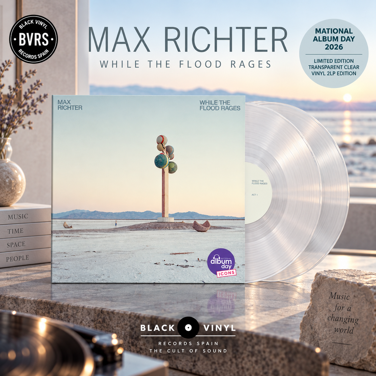 Max Richter - While the Flood Rages (NAD 2026) - Limited Transparent Clear Vinyl 2LP Edition