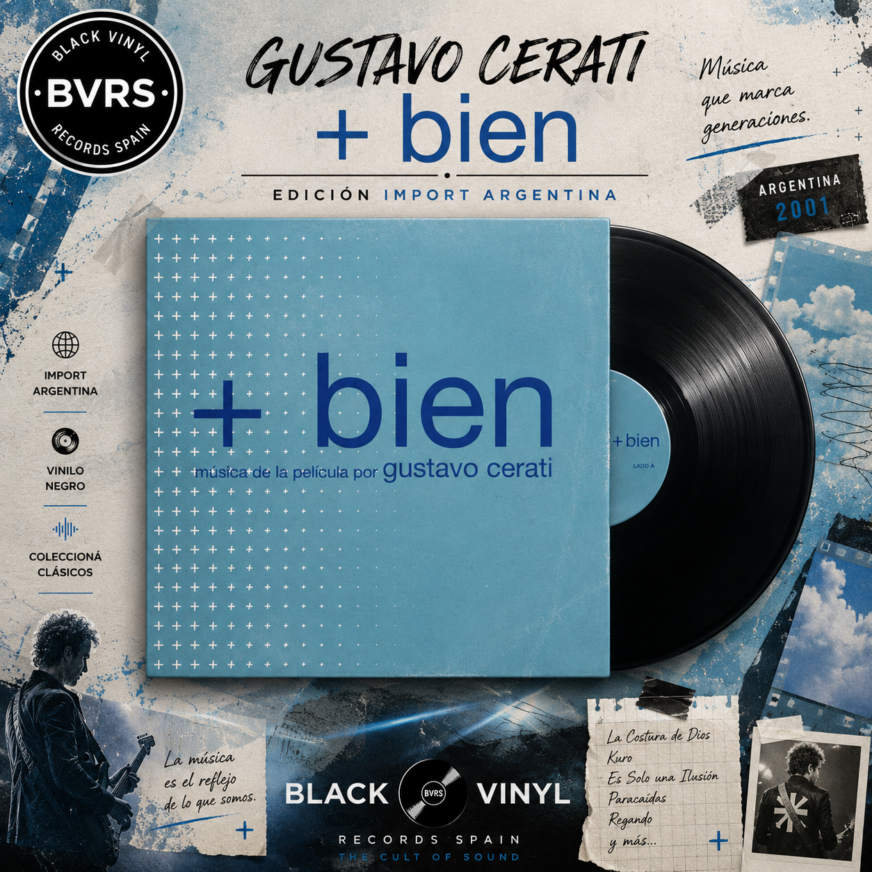 GUSTAVO CERATI – +BIEN | LP VINILO · IMPORT ARGENTINA