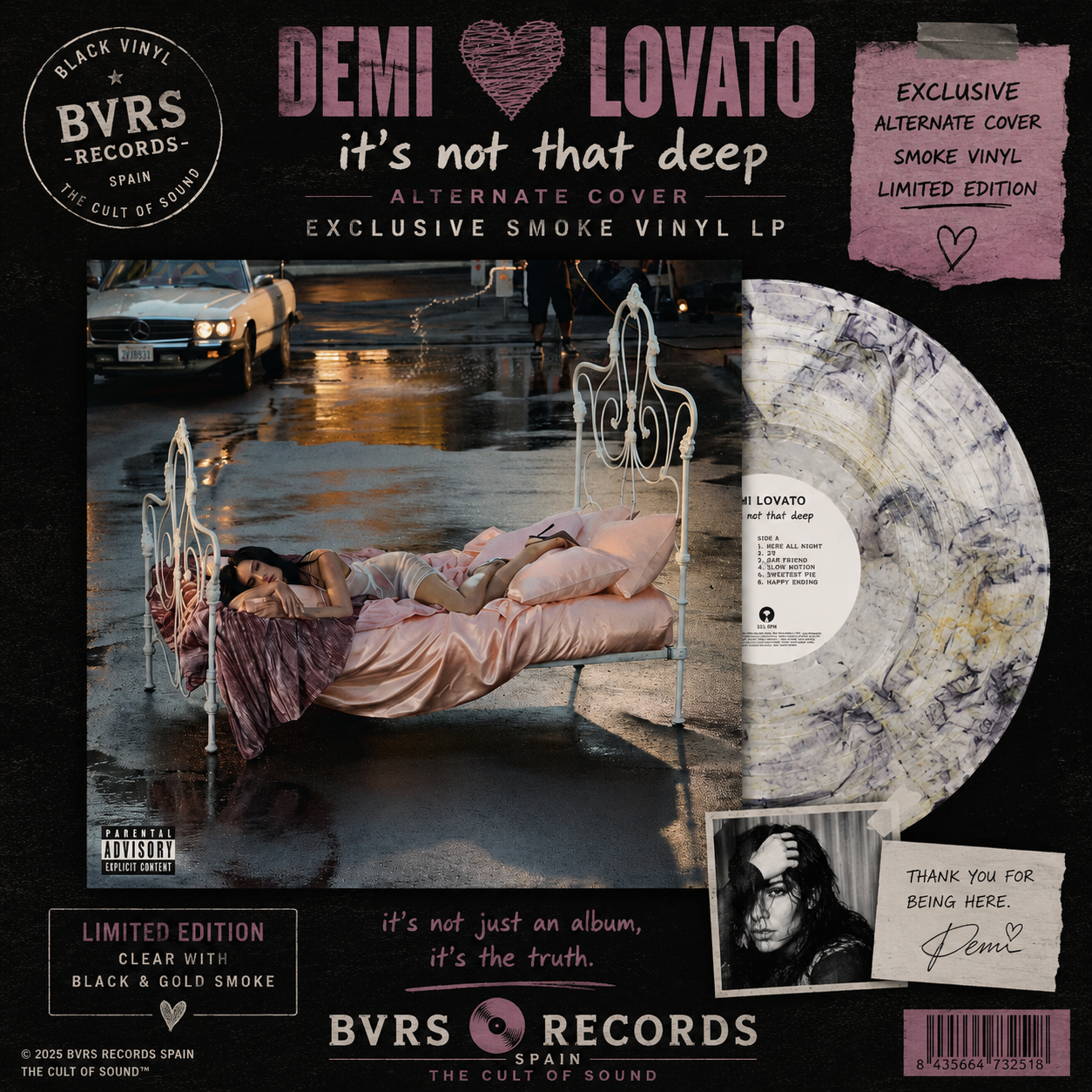 Demi Lovato – It's Not That Deep Alternate Cover Smoke Vinyl LP |