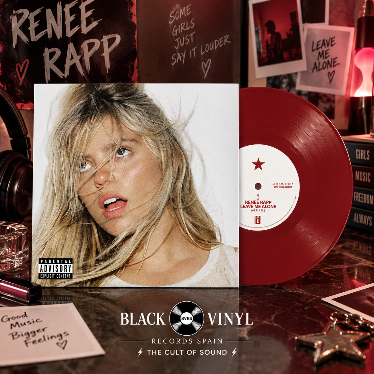 Reneé Rapp – Leave Me Alone / Leave Me Alone (Acapella) – Opaque Apple Red 7" Vinyl · USA Import