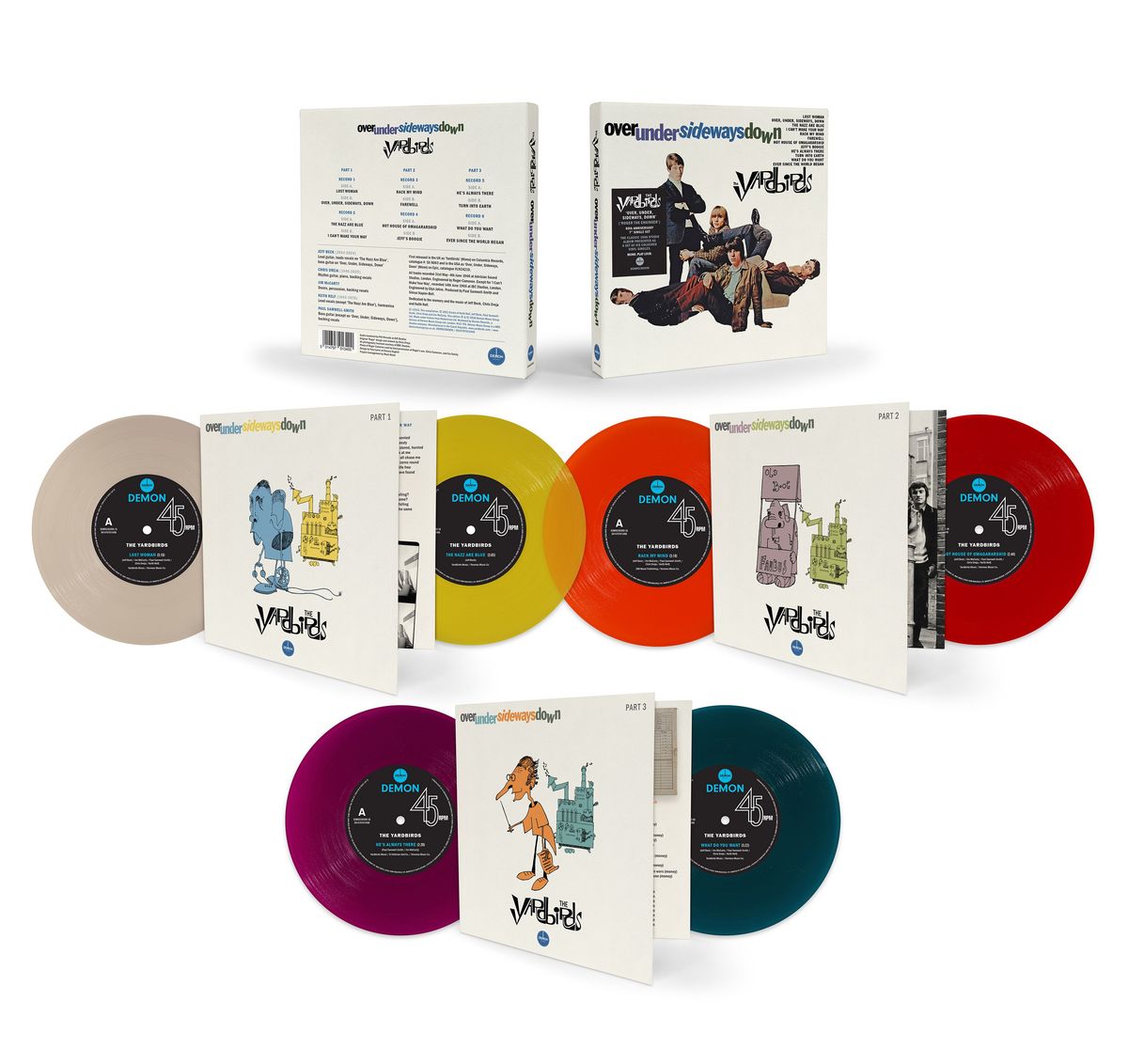 The Yardbirds Over, Under, Sideways, Down ('Roger The Engineer') (60th Anniversary 7” Singles Set) (Limited Edition) (Colored Vinyl) 6 Singles 7"
