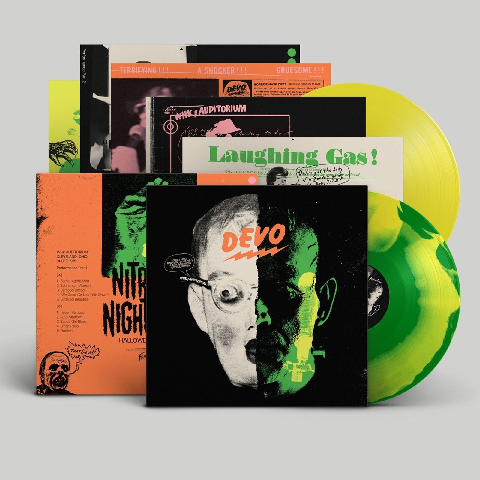Devo Nitrous Nightmare Halloween Live '75 2 LPS - Black Vinyl Records Spain