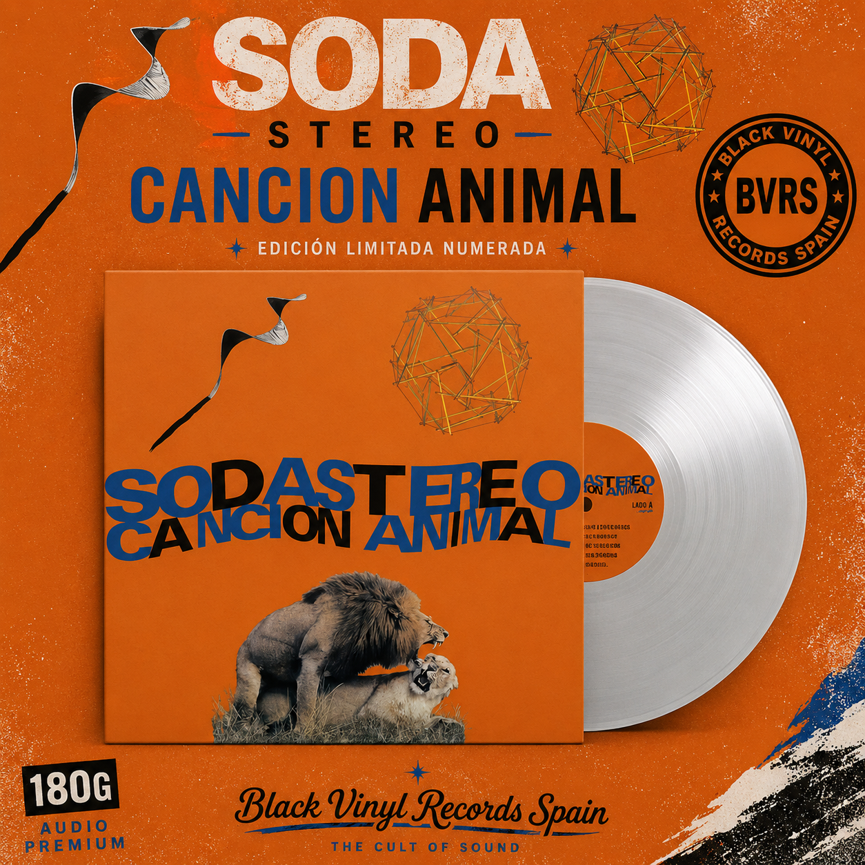 Soda Stereo Cancion Animal (180g) (Limited Numbered Edition) (Crystal Clear Vinyl)
