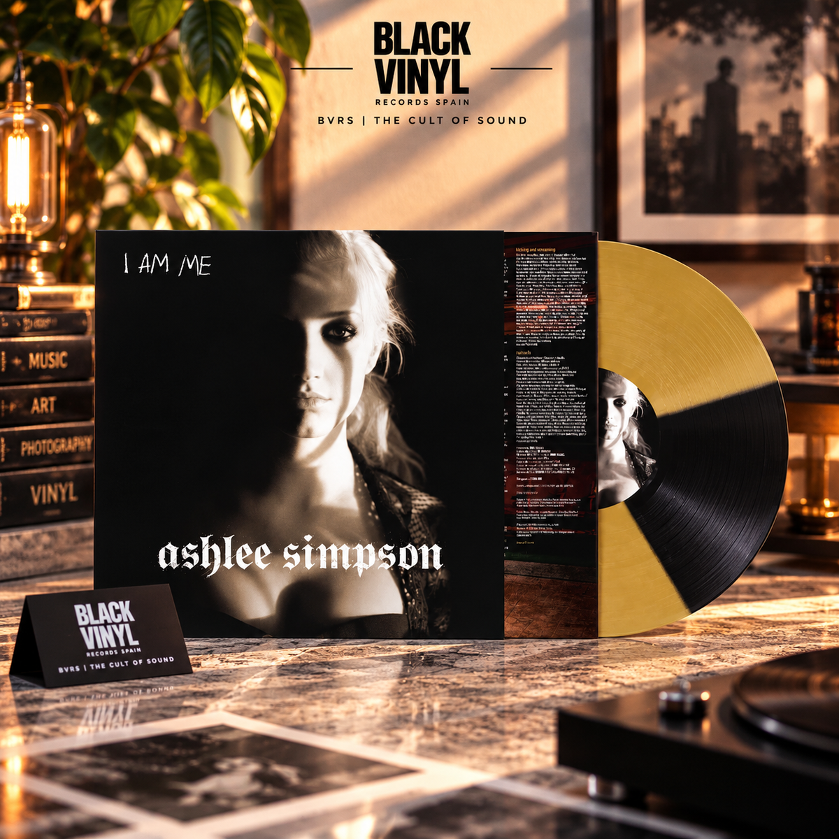 Ashlee Simpson - I Am Me - Gold & Black Split Vinyl LP Edition con 2 bonus tracks
