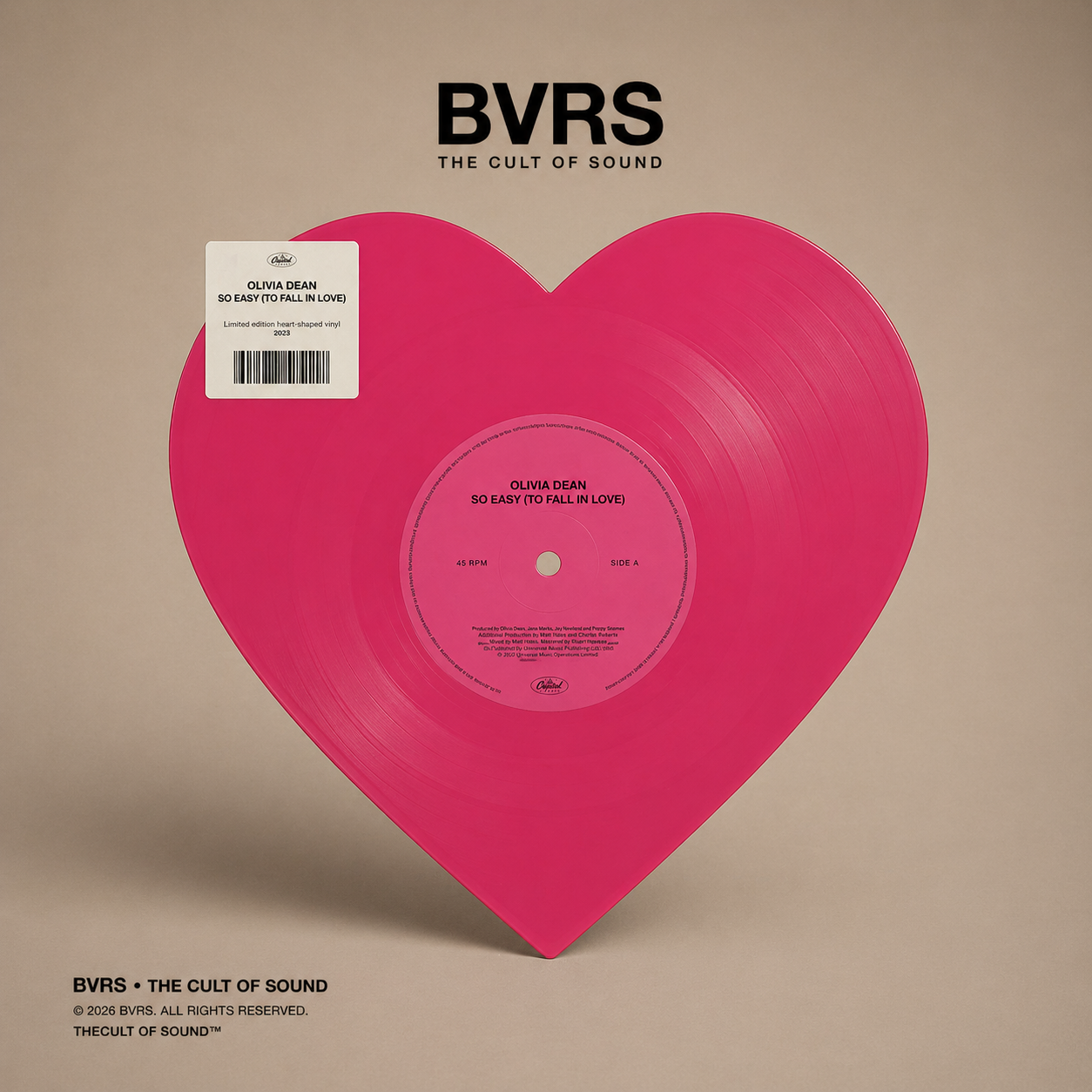 OLIVIA DEAN - So Easy (To Fall In Love) / I've Seen It Heart Shaped 10" Single IMPORT