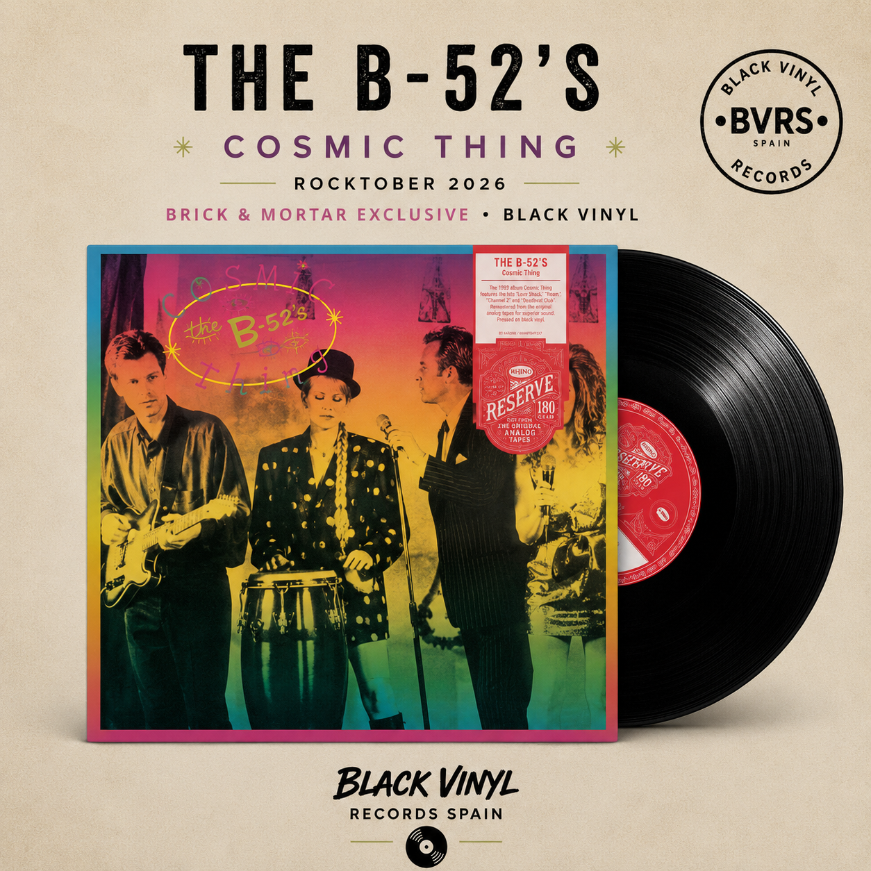 Cosmic Thing - The B-52's - Rocktober 2026 Brick & Mortar Exclusive Black Vinyl