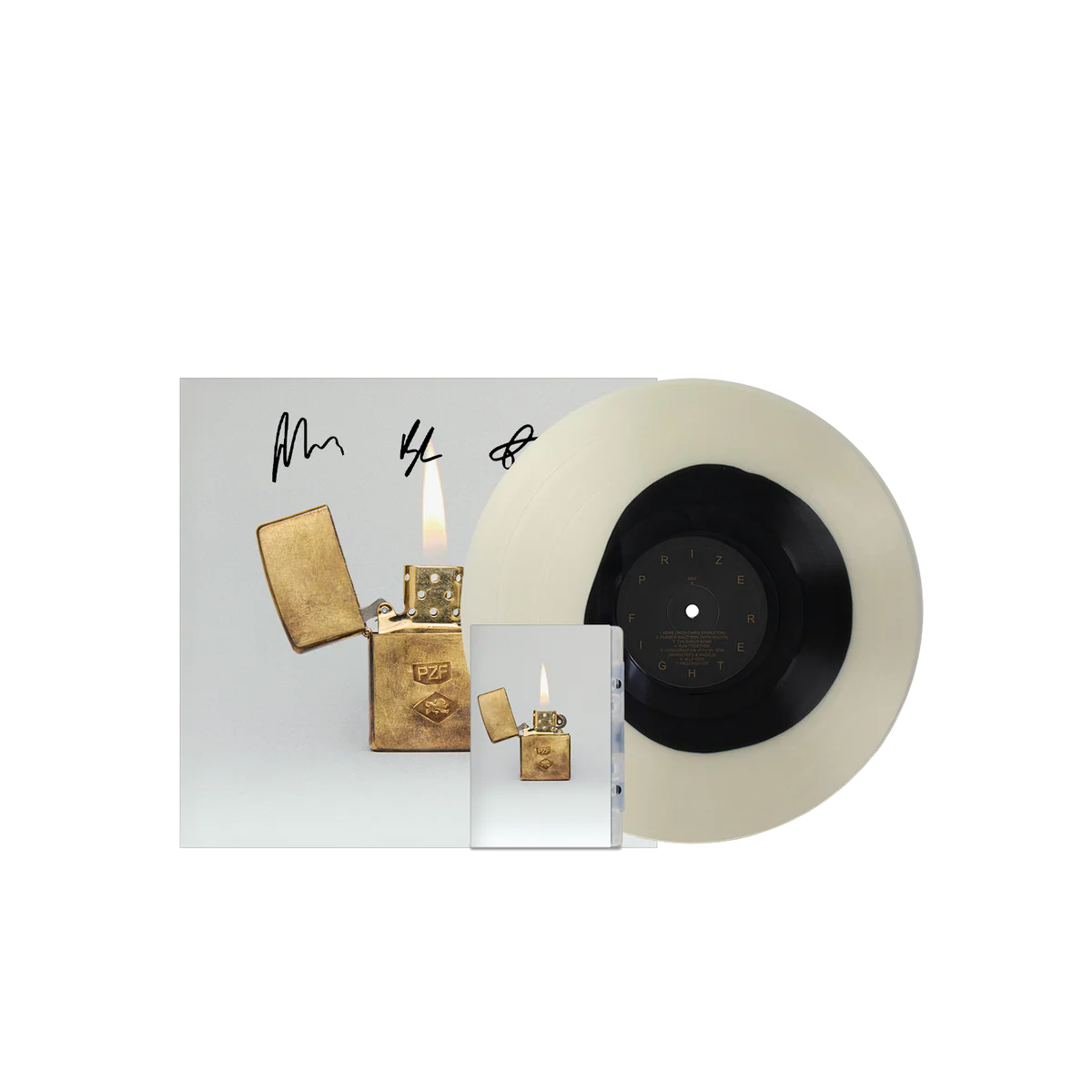 Mumford & Sons - Prizefighter  'Clover' Black On Clear Vinyl, Cassette & Signed Art Card UK IMPORT