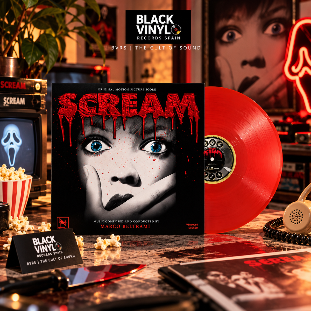 Marco Beltrami - Scream (Original Motion Picture Score) - 30th Anniversary Woodsboro Bloodbath Red Vinyl Edition